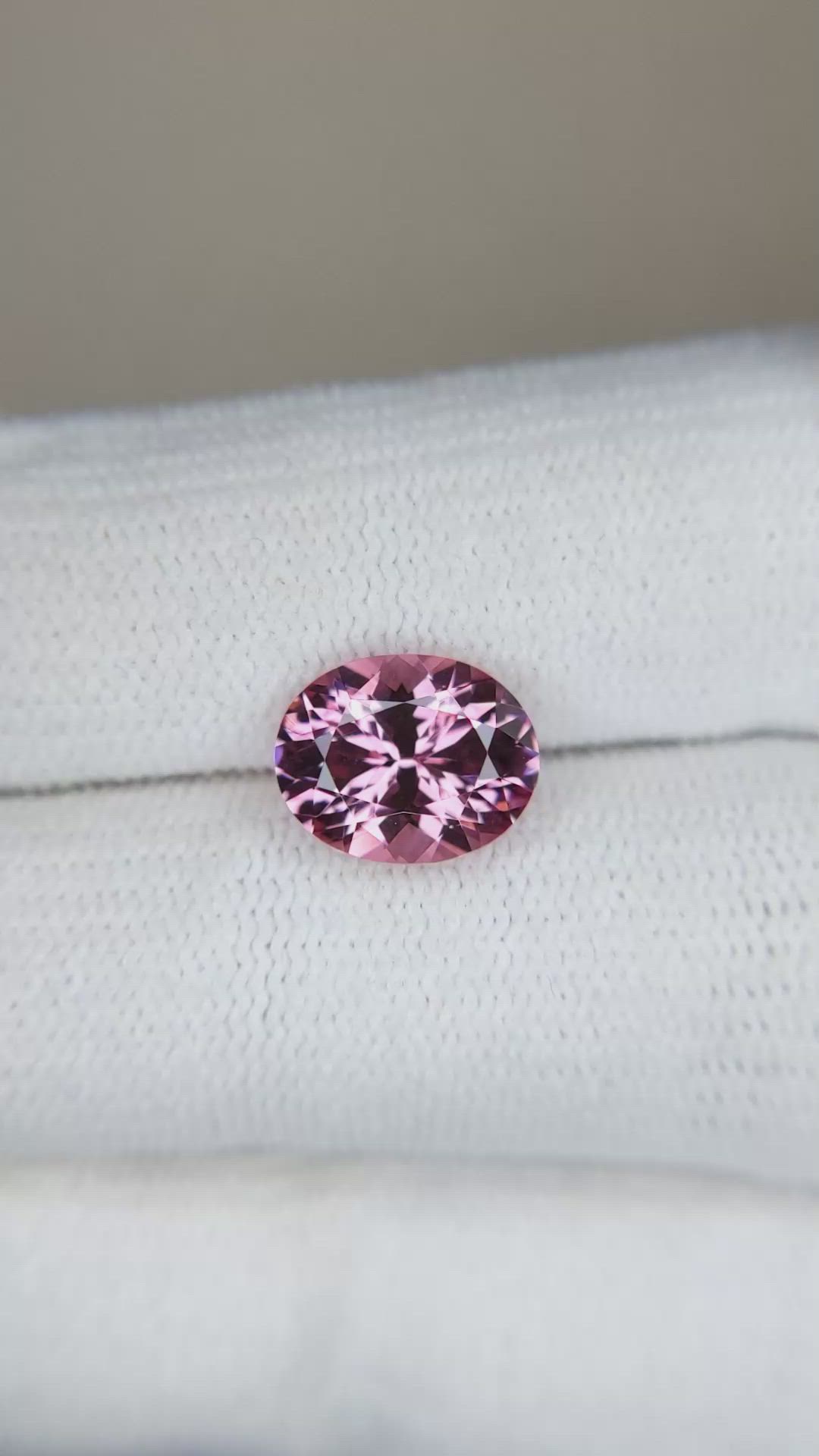 2.78 Ct. Pink Malaya Garnet from Tanzania Size Video