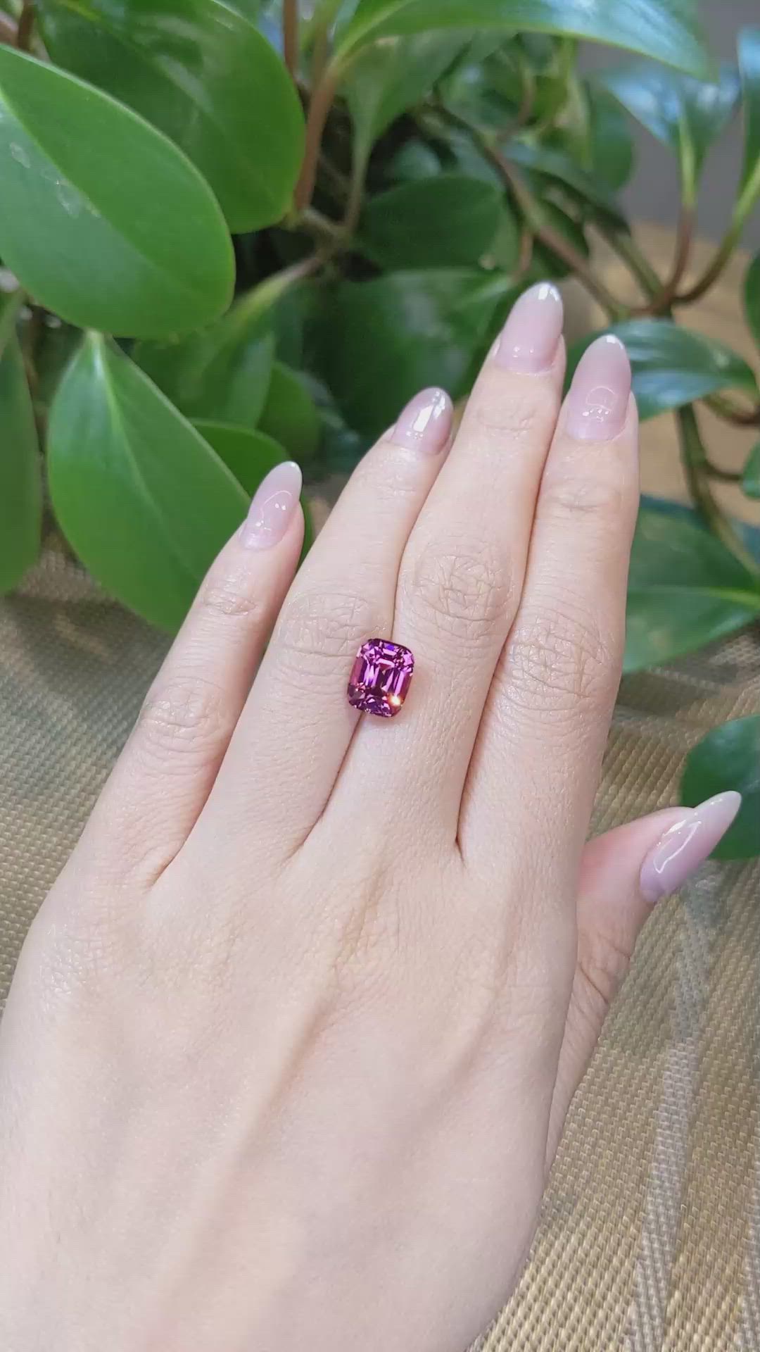 4.11 Ct. Rhodolite Garnet from Tanzania Size Video