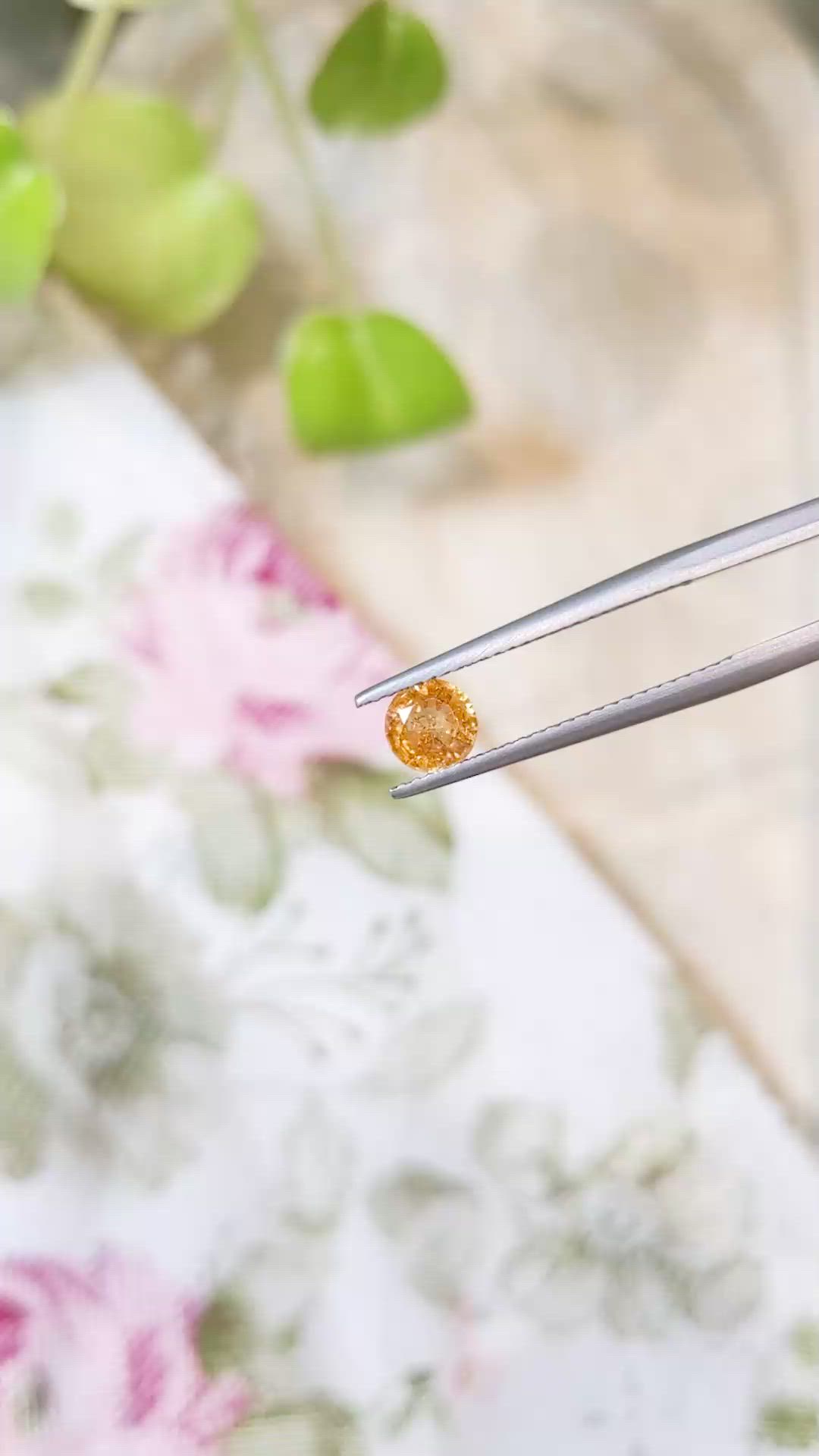 0.84 Ct. Spessartite Garnet from Namibia Size Video