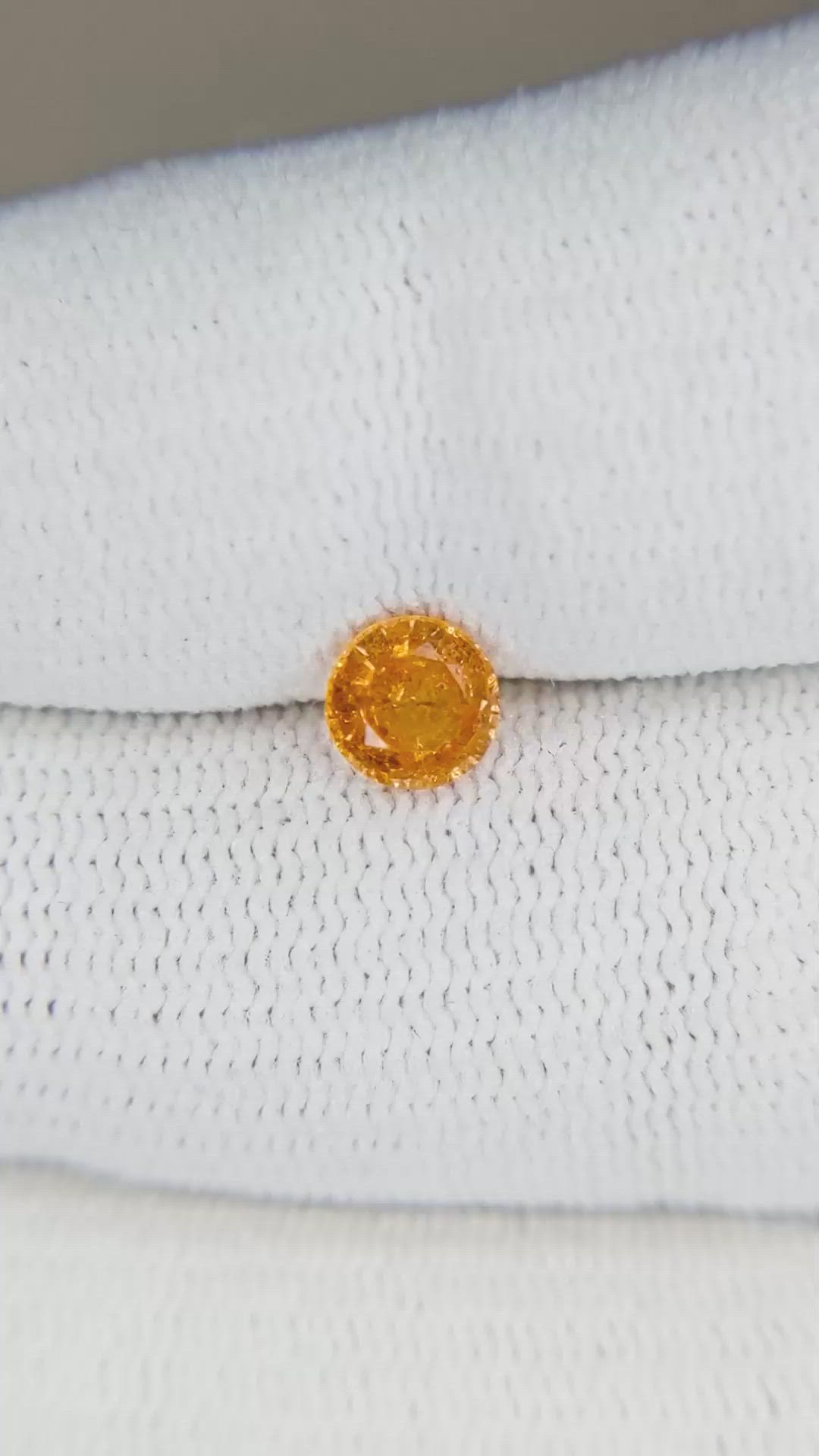 0.84 Ct. Spessartite Garnet from Namibia Size Video