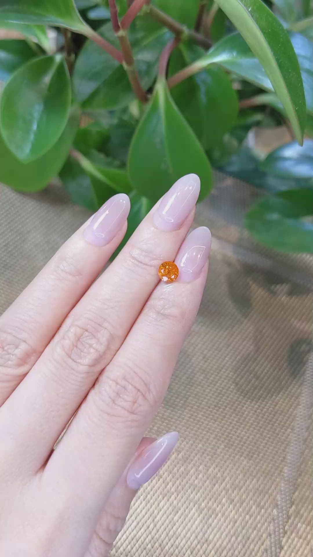 1.09 Ct. Spessartite Garnet from Nigeria Size Video
