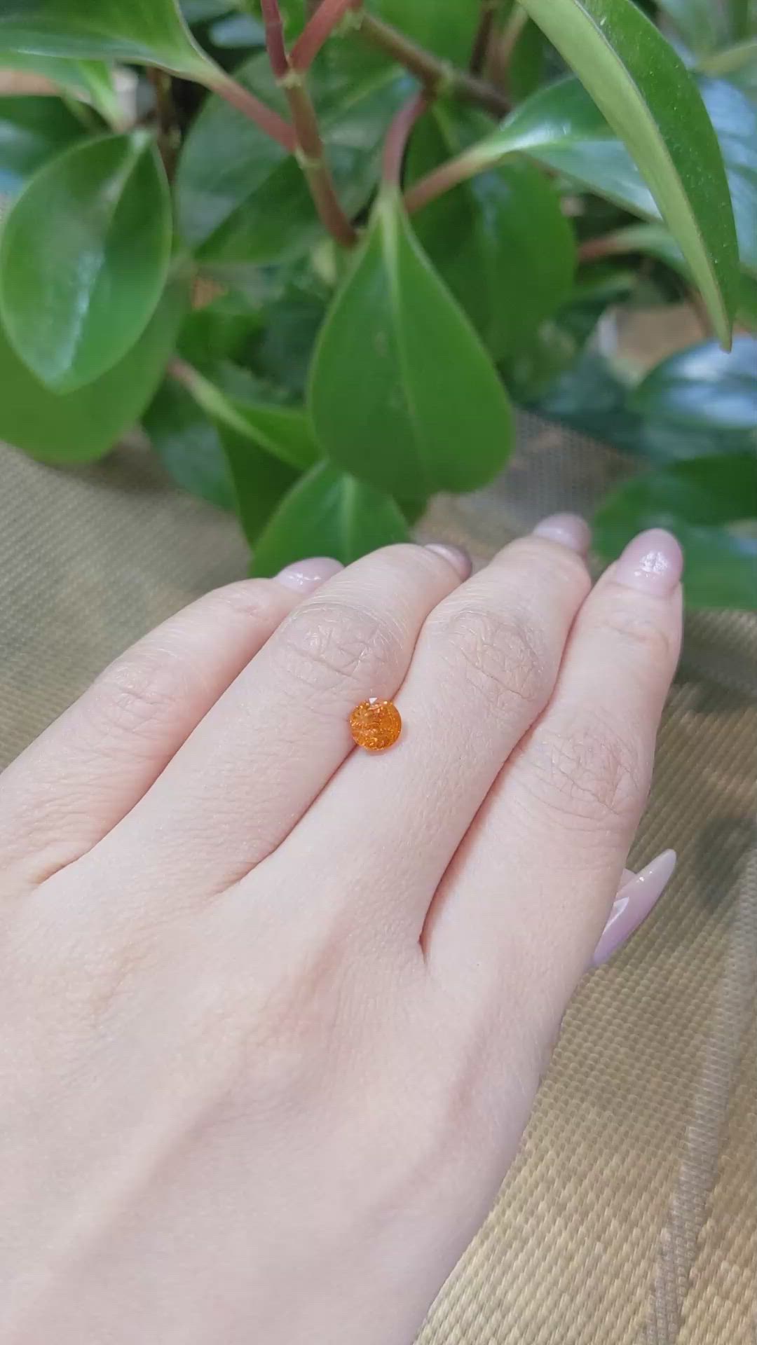 1.09 Ct. Spessartite Garnet from Nigeria Size Video