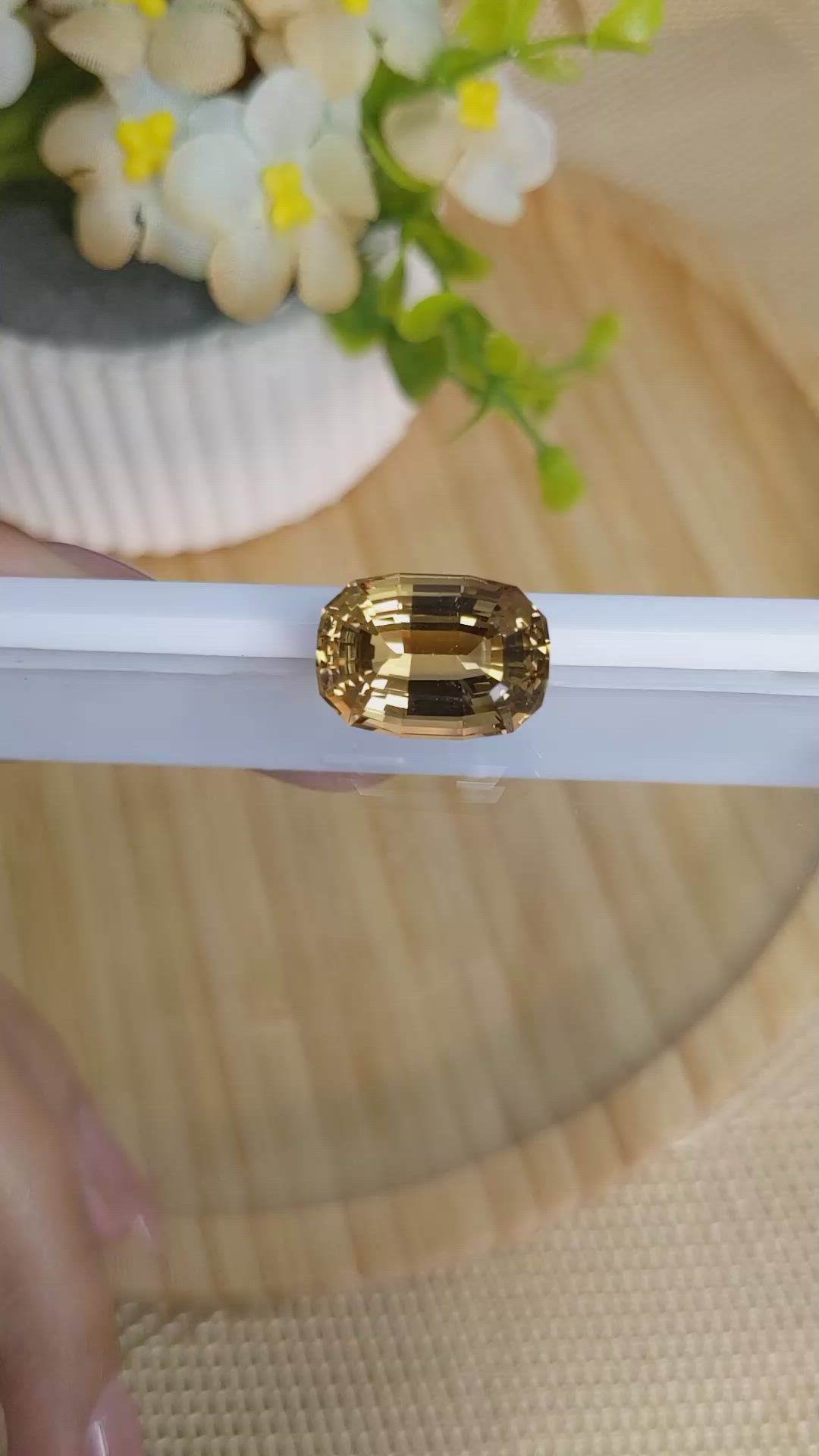 10.61 Ct. Citrine from Ceylon (Sri Lanka) Size Video
