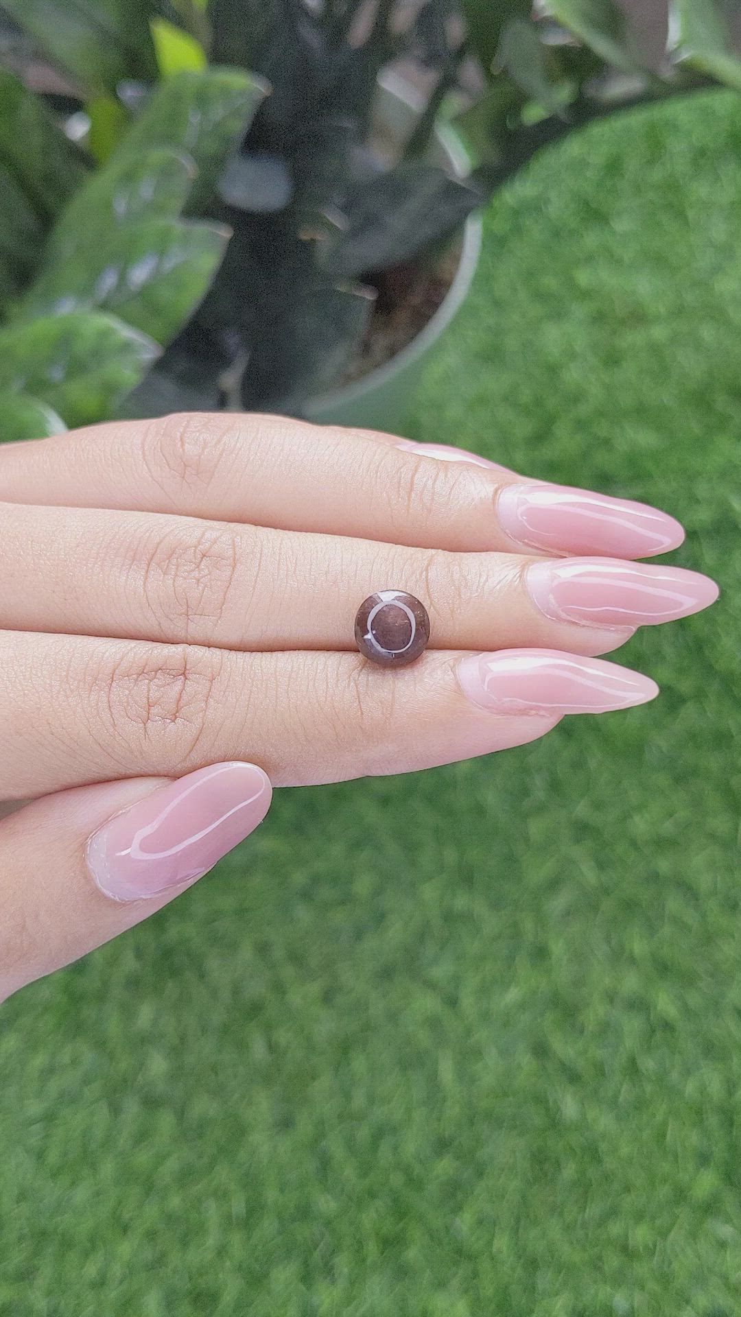 2.14 Ct. Cabochon Chrysoberyl from Ceylon (Sri Lanka) Size Video