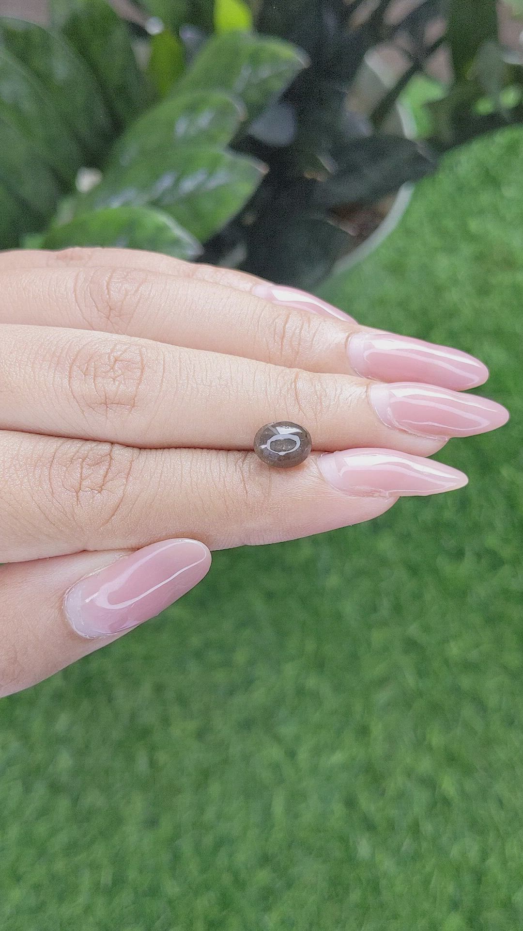 1.77 Ct. Cabochon Chrysoberyl from Ceylon (Sri Lanka) Size Video