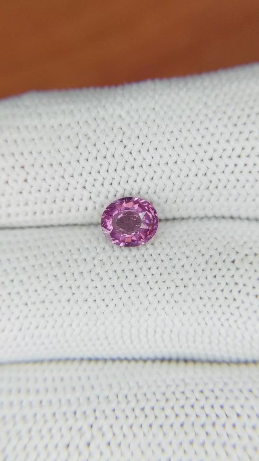 1.08 Ct. Rhodolite Garnet from Ceylon (Sri Lanka) Size Video