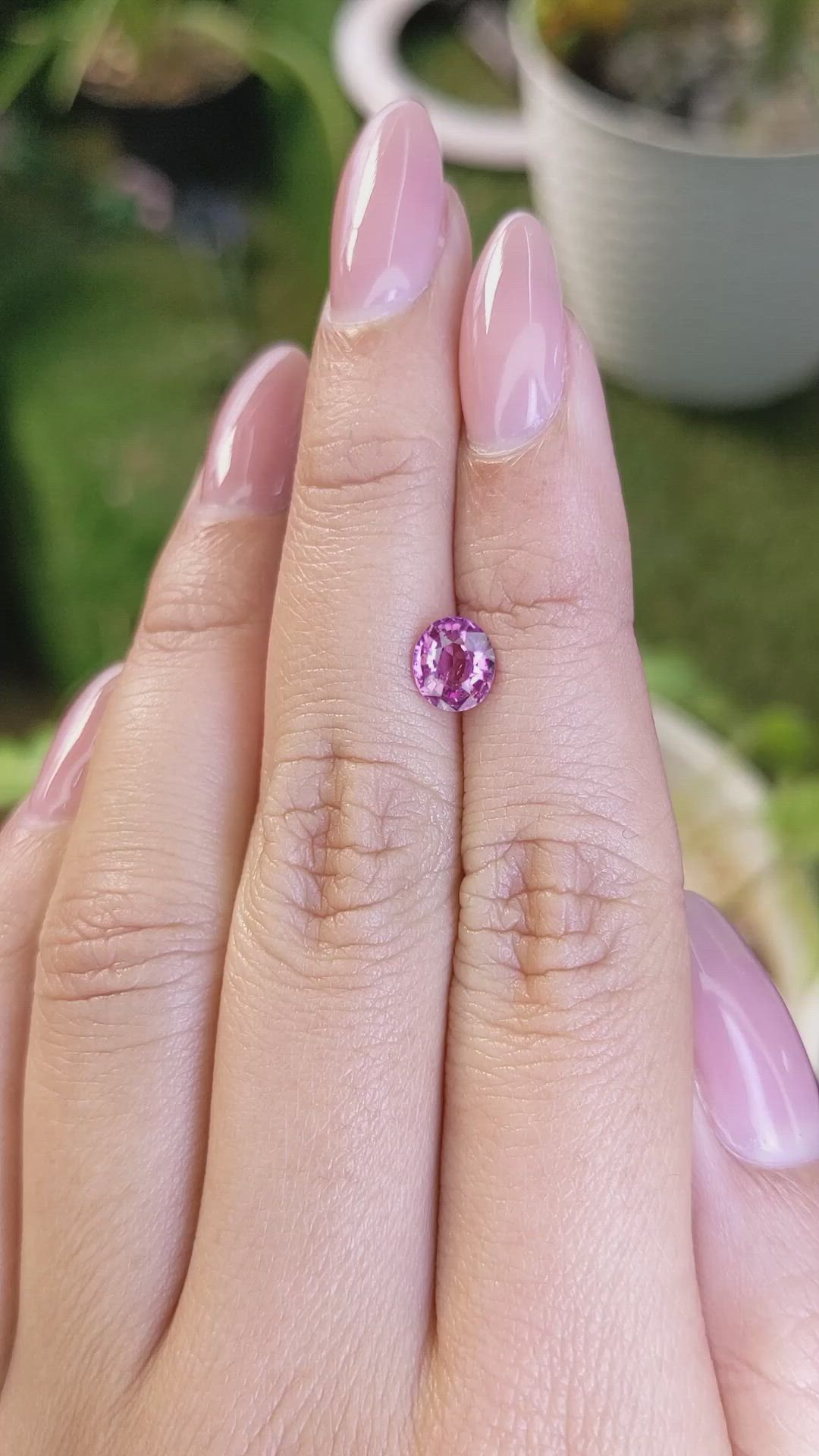 1.08 Ct. Rhodolite Garnet from Ceylon (Sri Lanka) Size Video