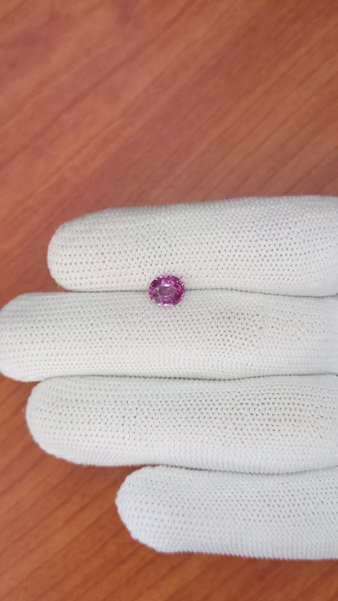 1.08 Ct. Rhodolite Garnet from Ceylon (Sri Lanka) Size Video