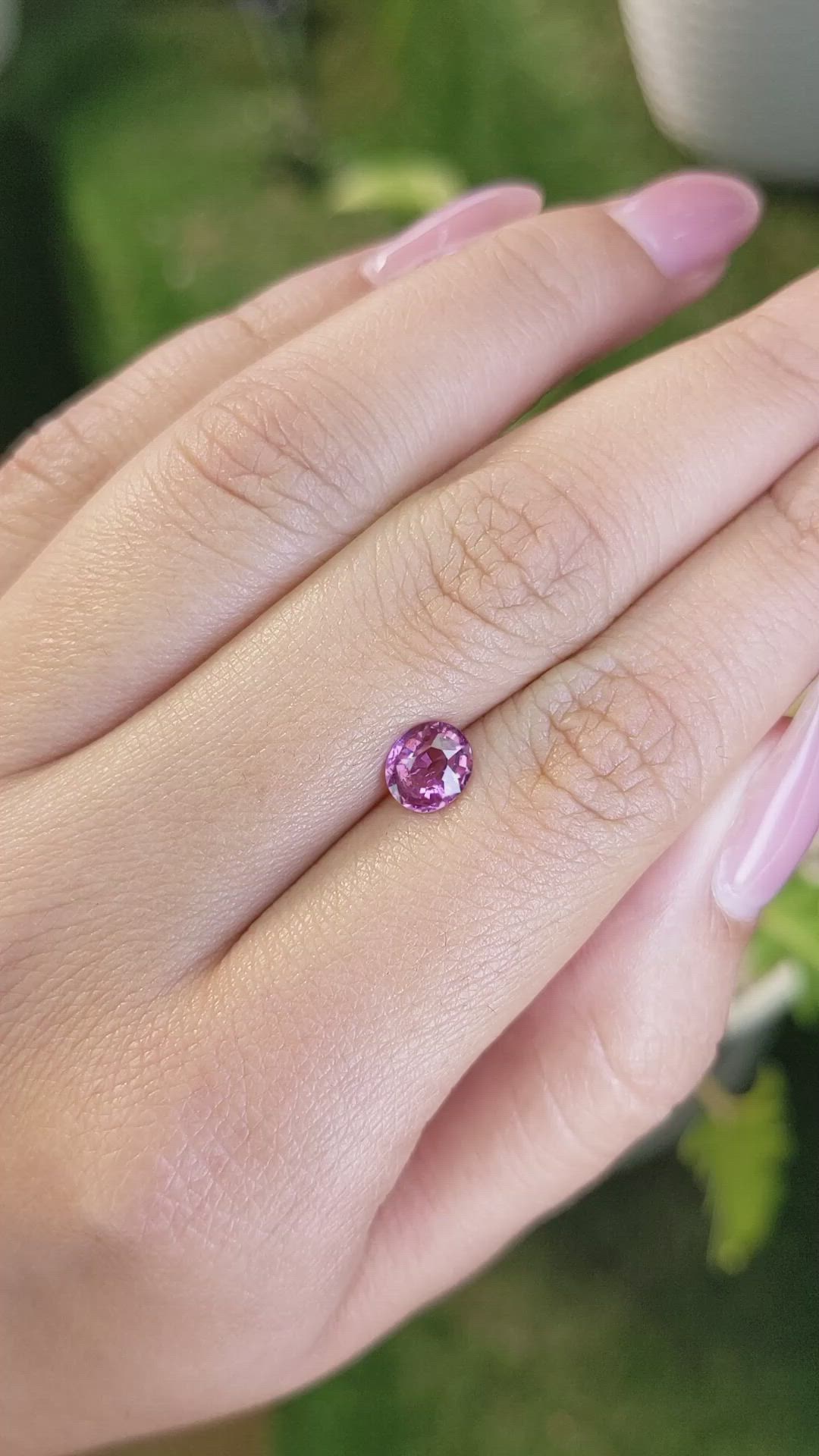 1.08 Ct. Rhodolite Garnet from Ceylon (Sri Lanka) Size Video