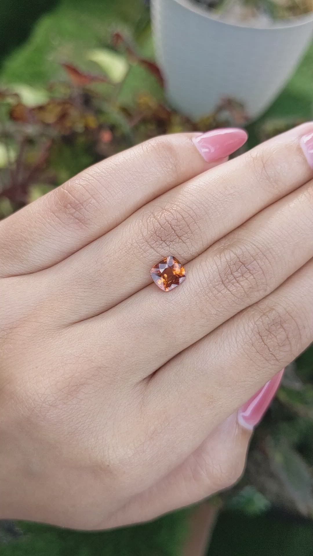 1.56 Ct. Hessonite Garnet from Madagascar Size Video