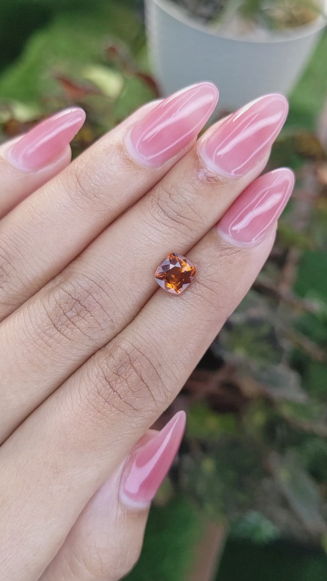 1.56 Ct. Hessonite Garnet from Madagascar Size Video
