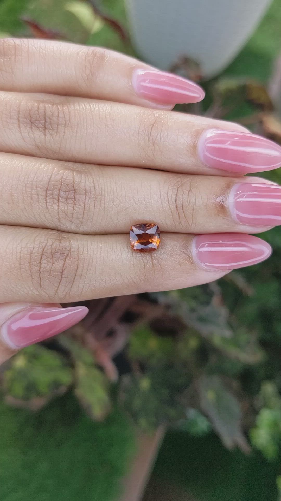 1.56 Ct. Hessonite Garnet from Madagascar Size Video