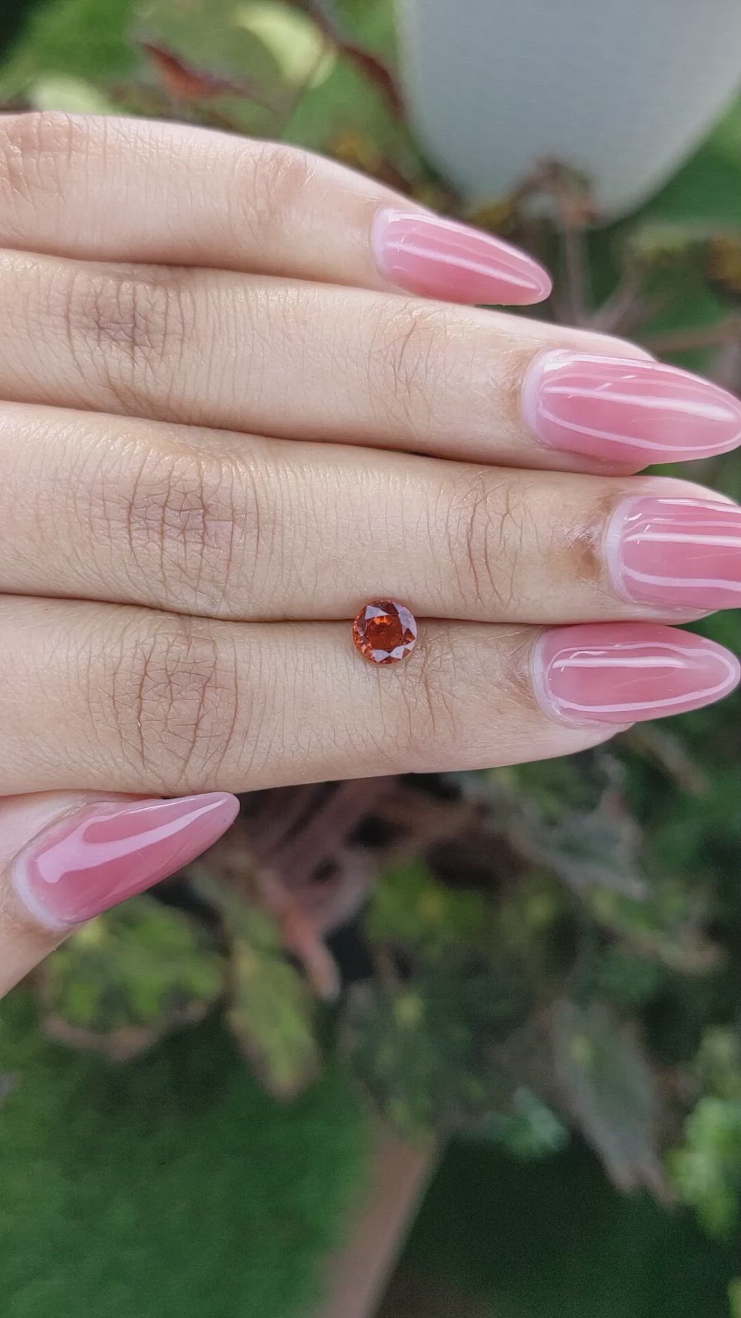 0.76 Ct. Hessonite Garnet from Madagascar Size Video