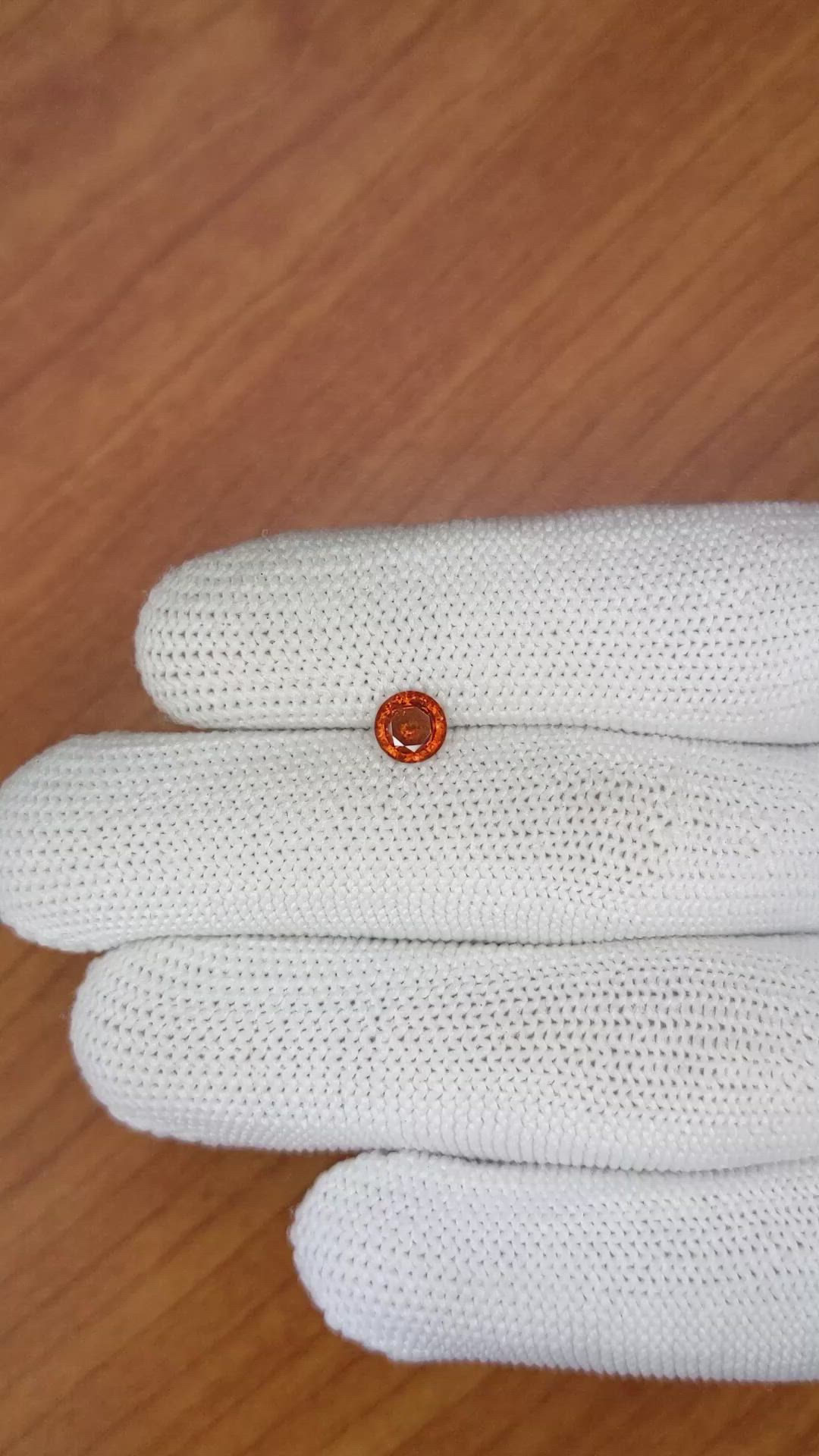 0.76 Ct. Hessonite Garnet from Madagascar Size Video