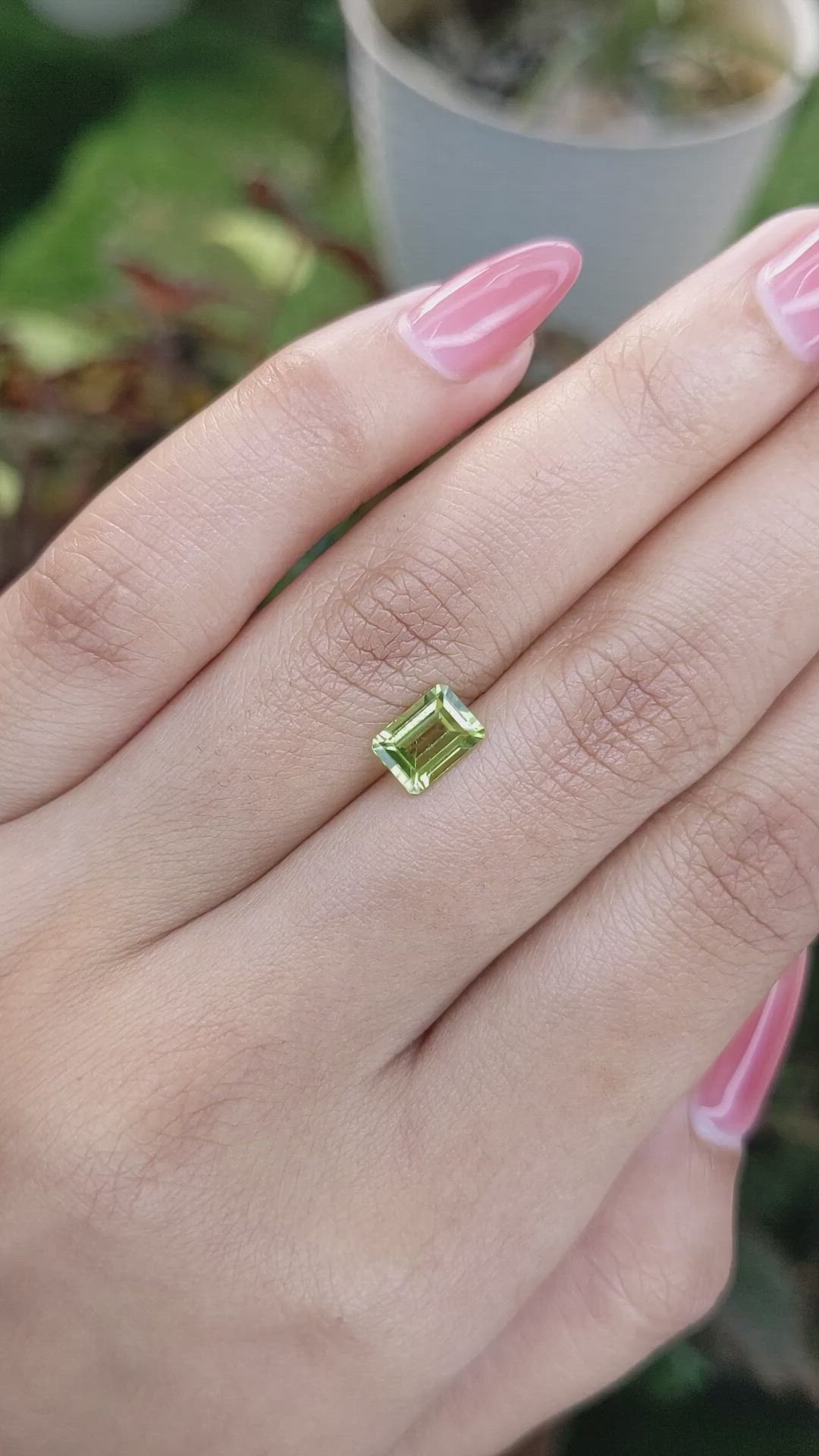 1.07 Ct. Peridot from Madagascar Size Video