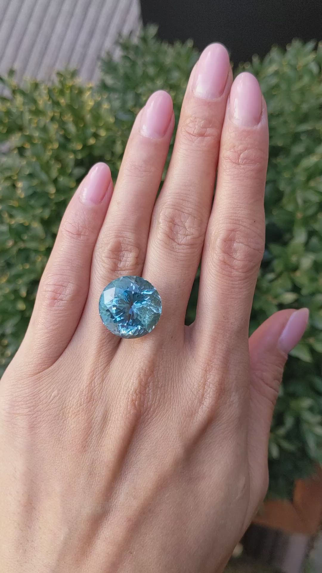 20.33 Ct. Aquamarine from Brazil Size Video