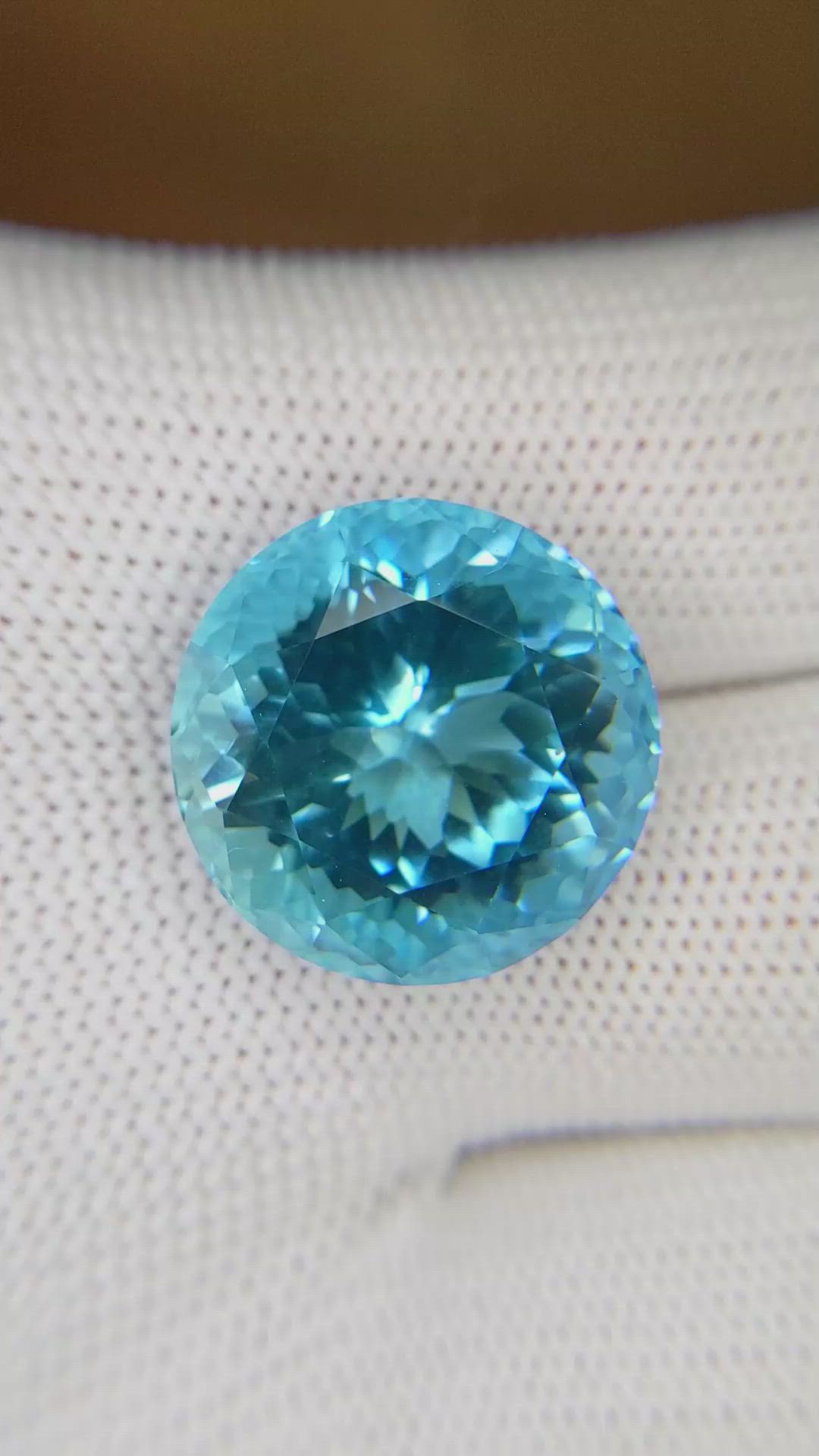 20.33 Ct. Aquamarine from Brazil Size Video
