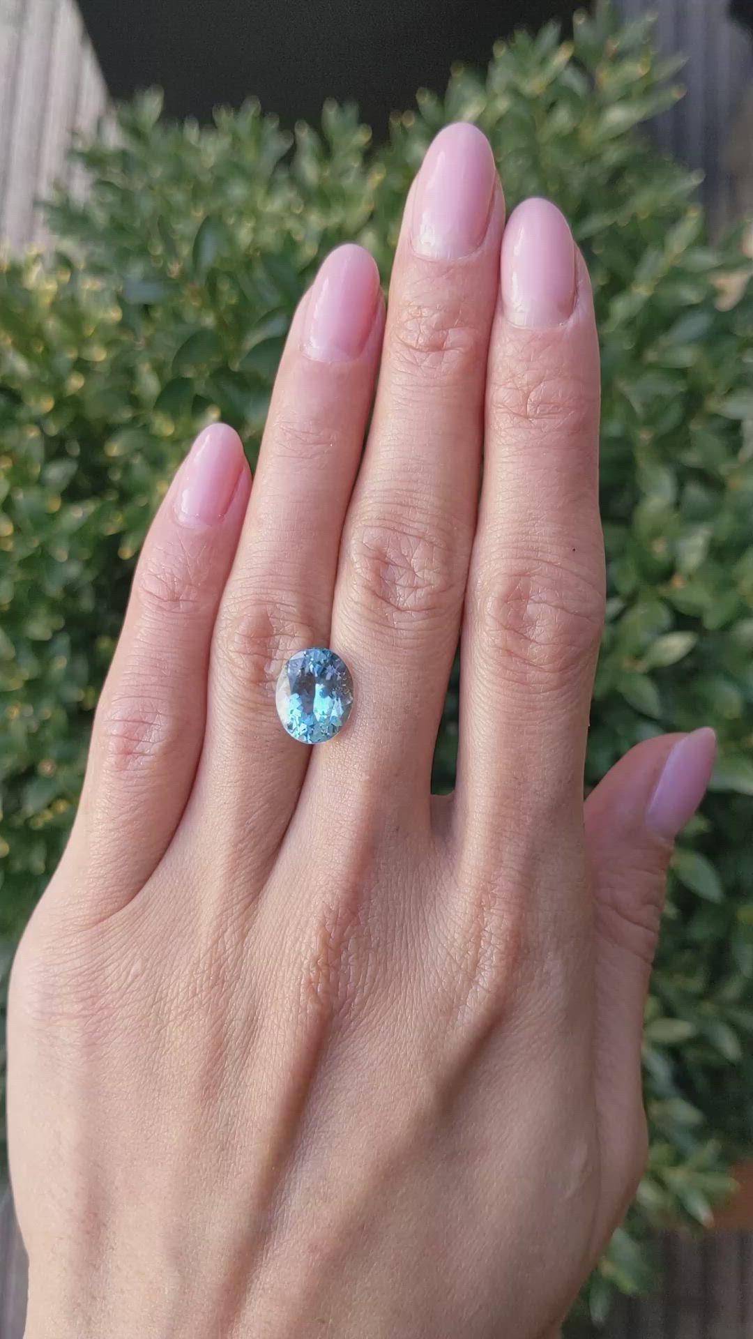 3.79 Ct. Aquamarine from Brazil Size Video