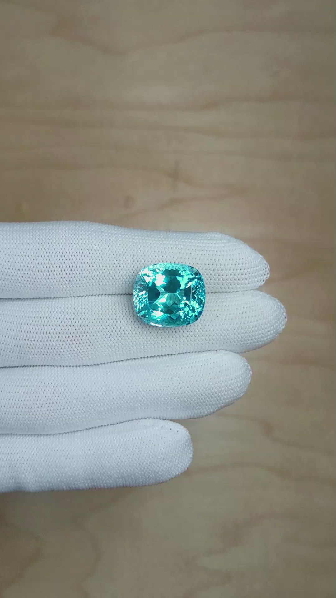 20.59 Ct. Aquamarine from Brazil Size Video