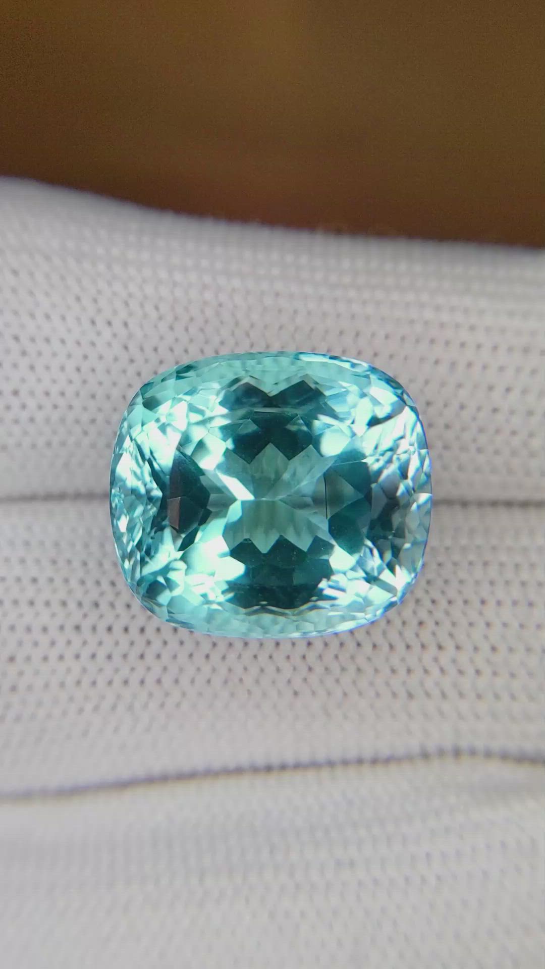 20.59 Ct. Aquamarine from Brazil Size Video
