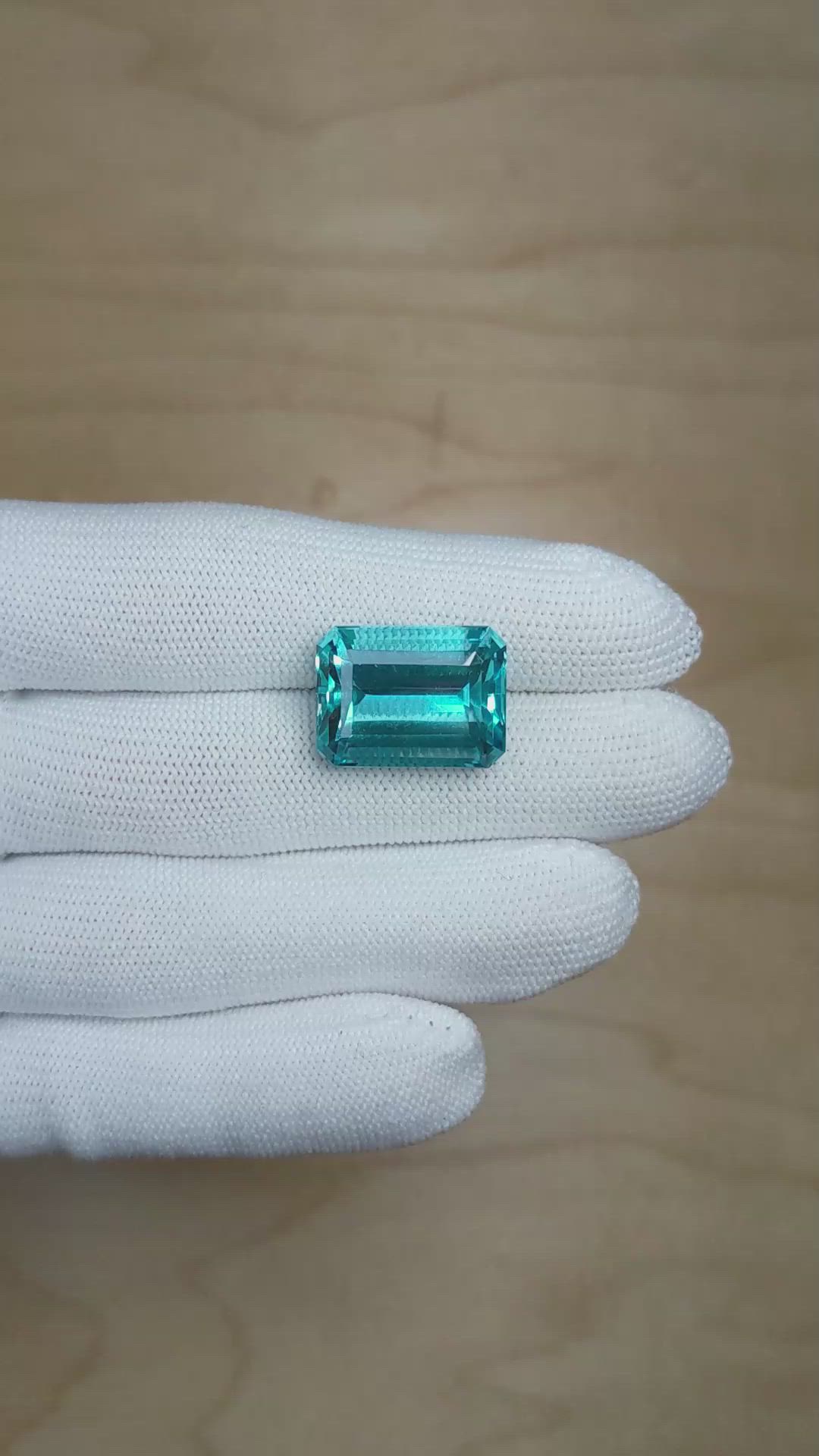 17.68 Ct. Aquamarine from Brazil Size Video