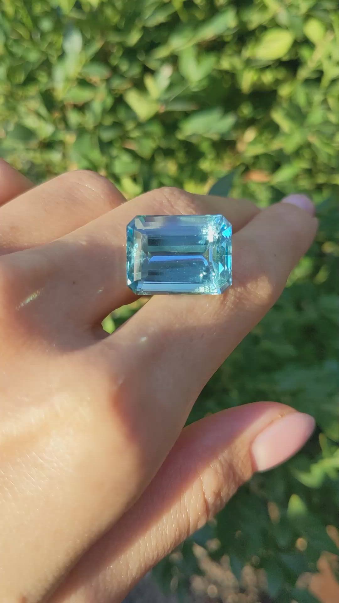 17.68 Ct. Aquamarine from Brazil Size Video