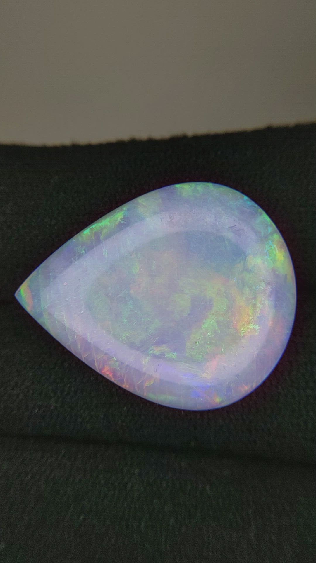 11.32 Ct. Cabochon White Opal from Australia Size Video