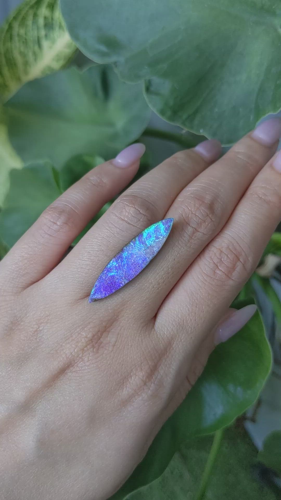 10.50 Ct. Cabochon Boulder Opal from Australia Size Video