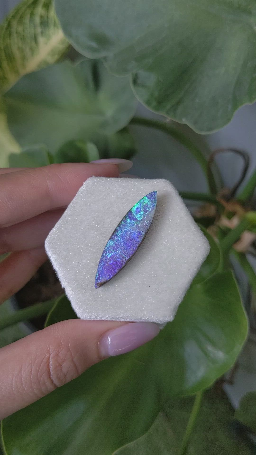 10.50 Ct. Cabochon Boulder Opal from Australia Size Video