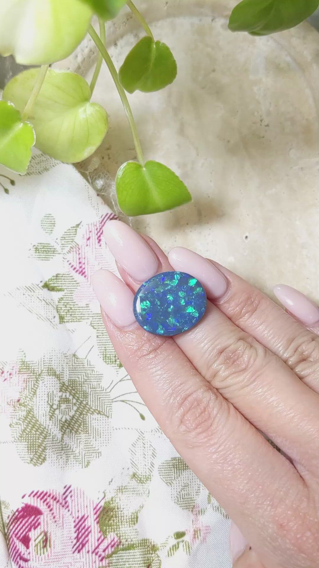 9.63 Ct. Black Opal from Australia Size Video