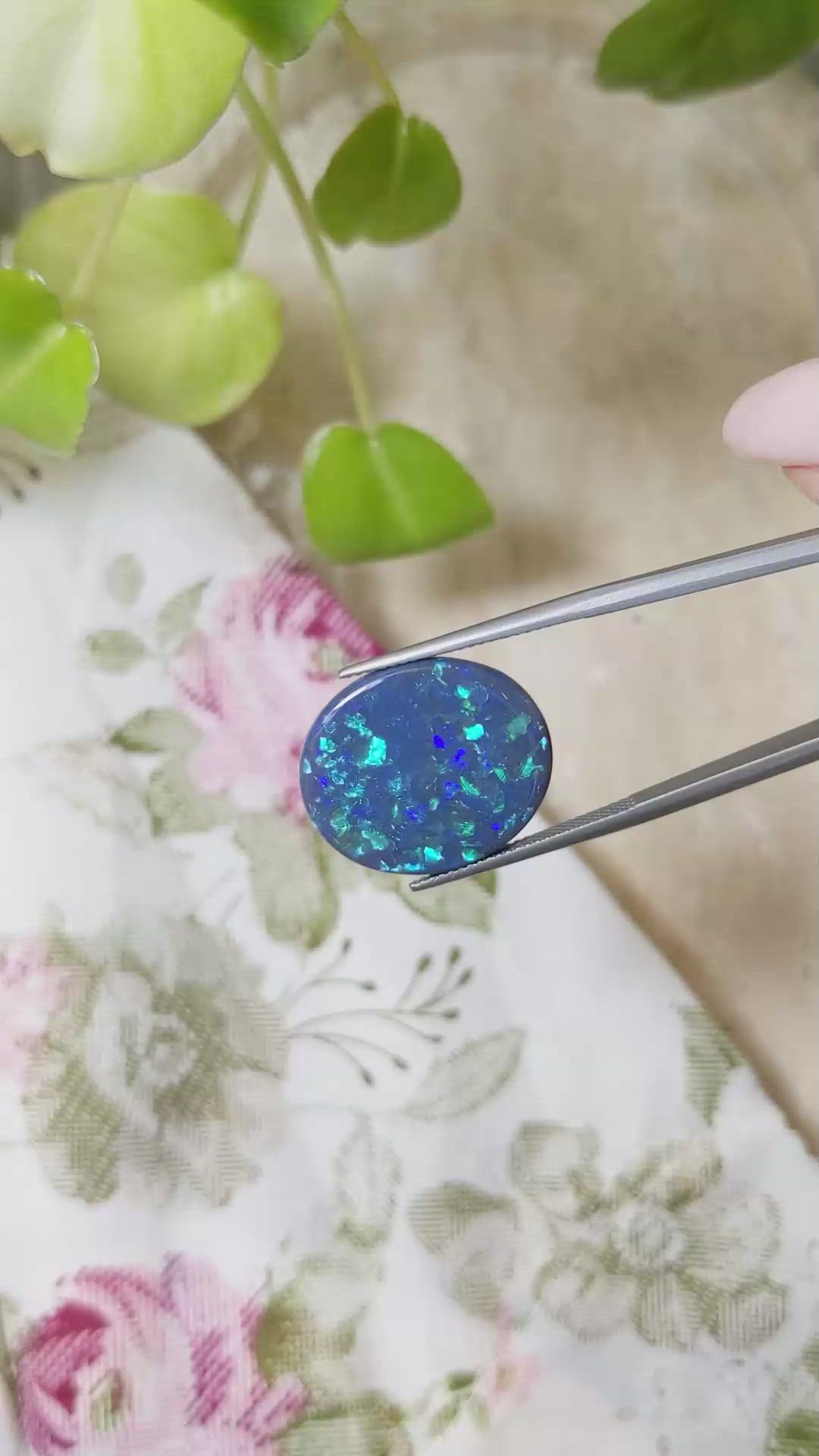 9.63 Ct. Black Opal from Australia Size Video