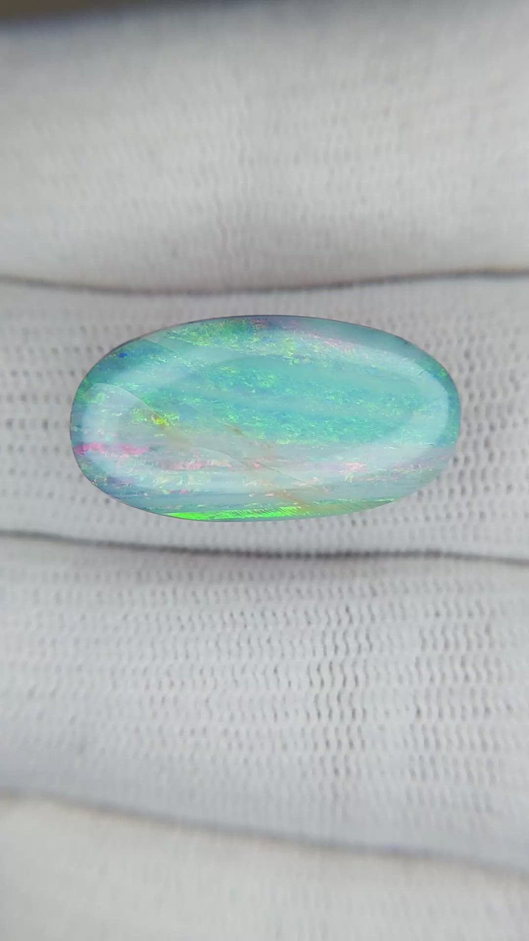 9.85 Ct. Cabochon Boulder Opal from Australia Size Video