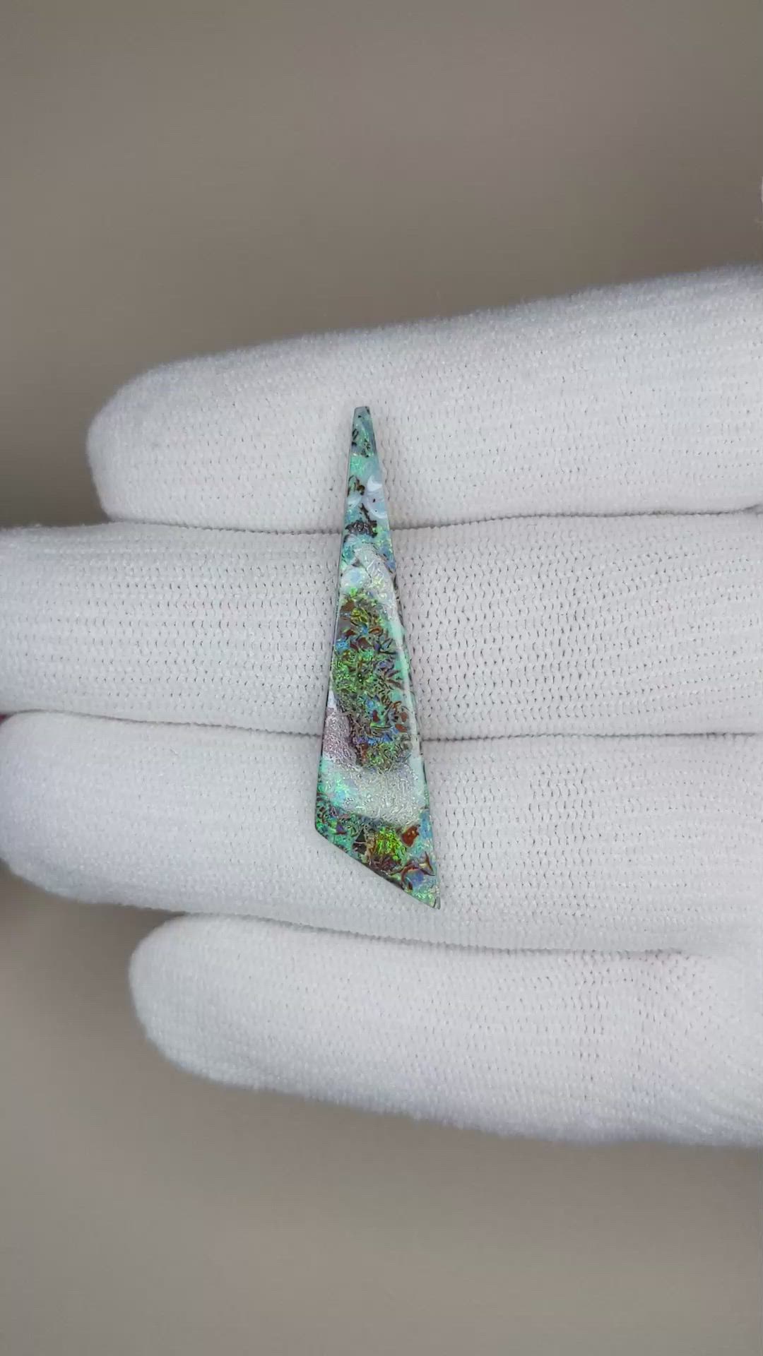 7.75 Ct. Boulder Opal from Australia Size Video