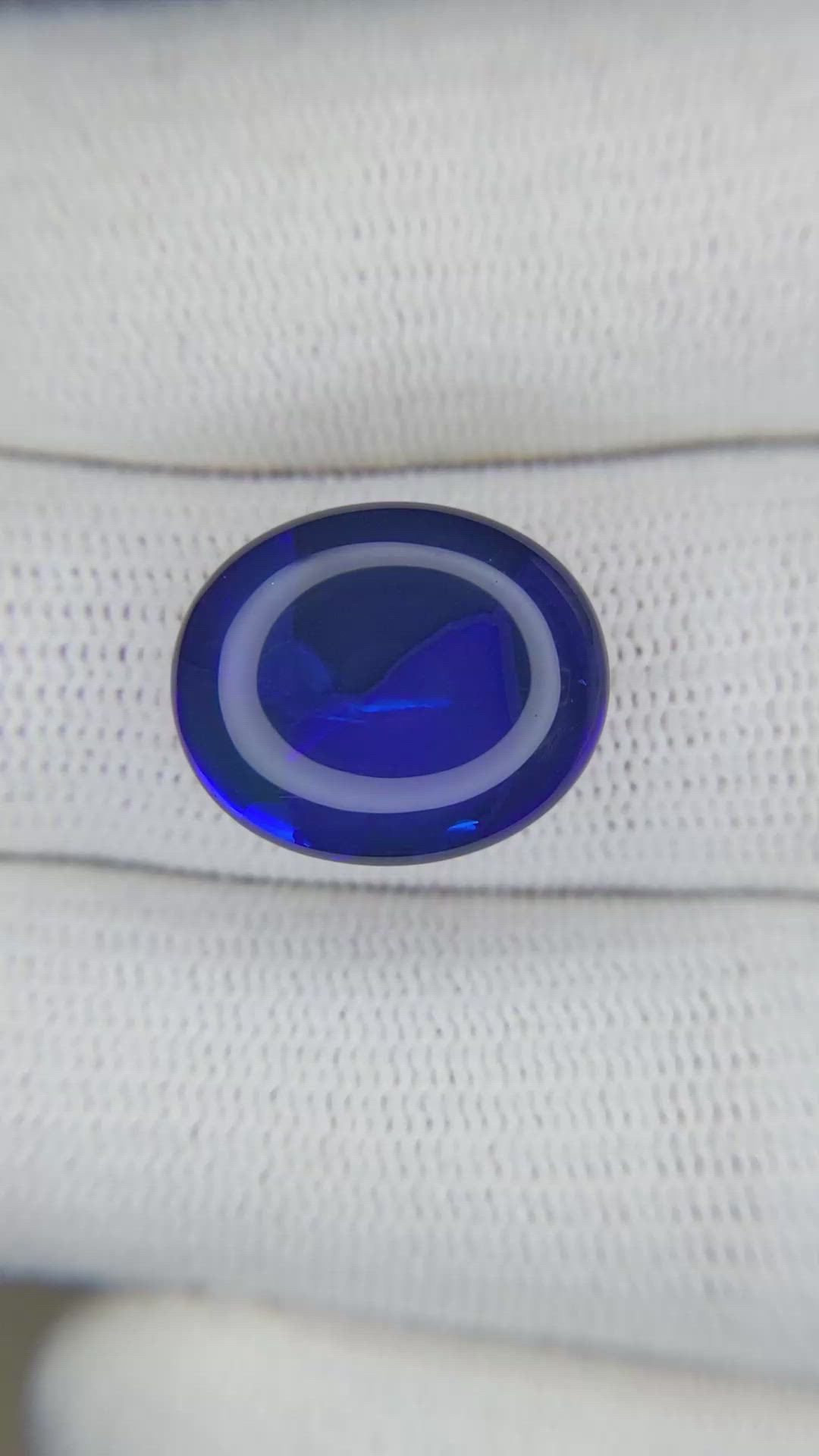 7.41 Ct. Cabochon Black Opal from Australia Size Video