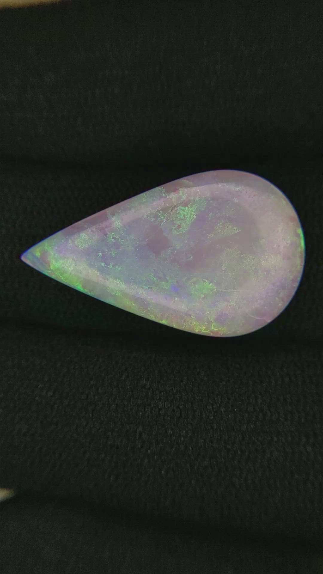 7.25 Ct. Cabochon White Opal from Australia Size Video