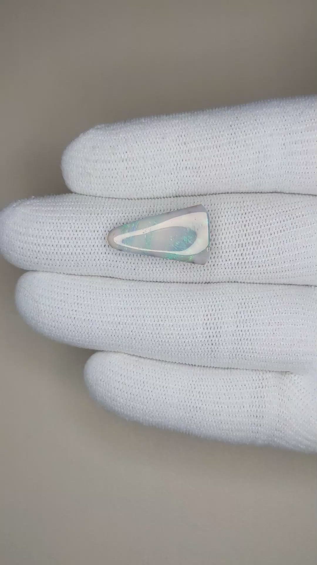 6.66 Ct. Cabochon Boulder Opal from Australia Size Video