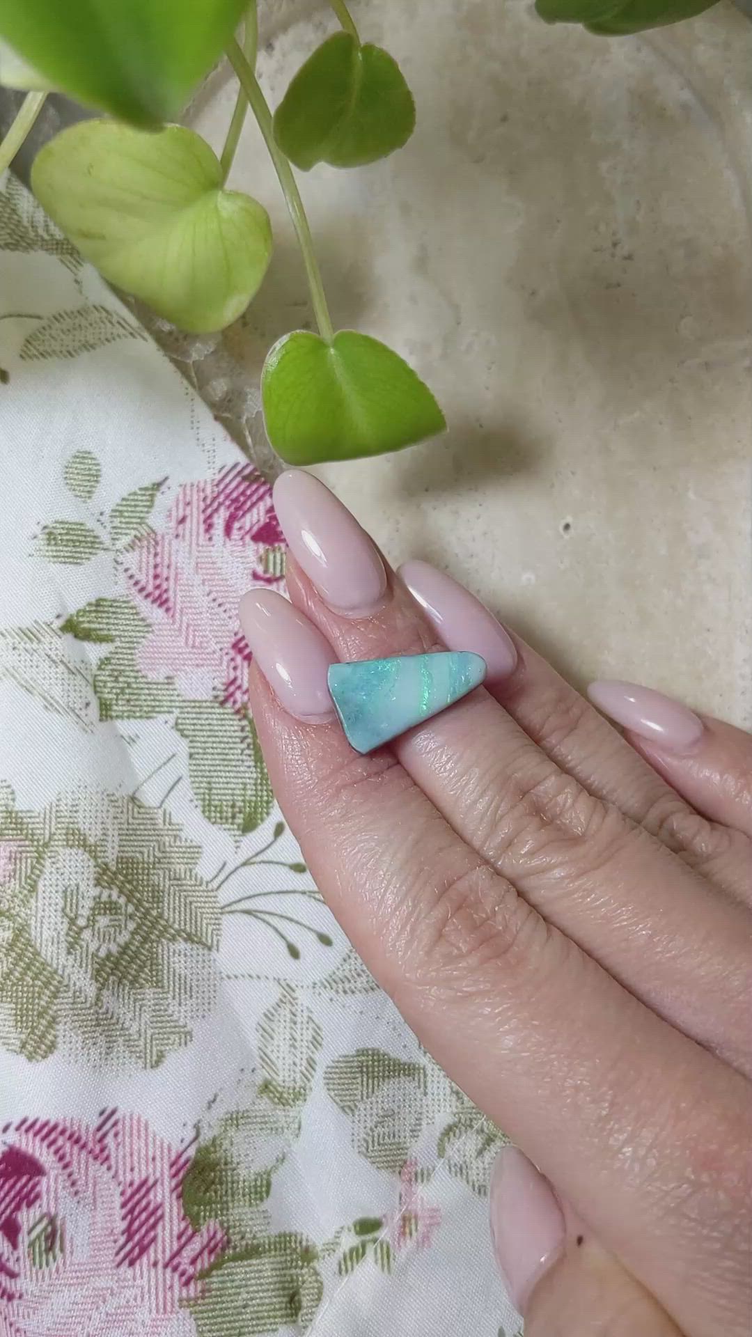 6.66 Ct. Cabochon Boulder Opal from Australia Size Video