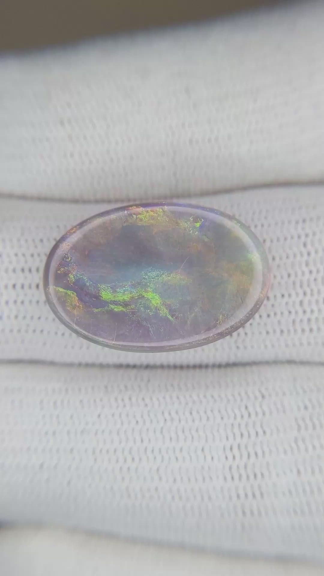 6.20 Ct. Cabochon Semi-Black Opal from Australia Size Video
