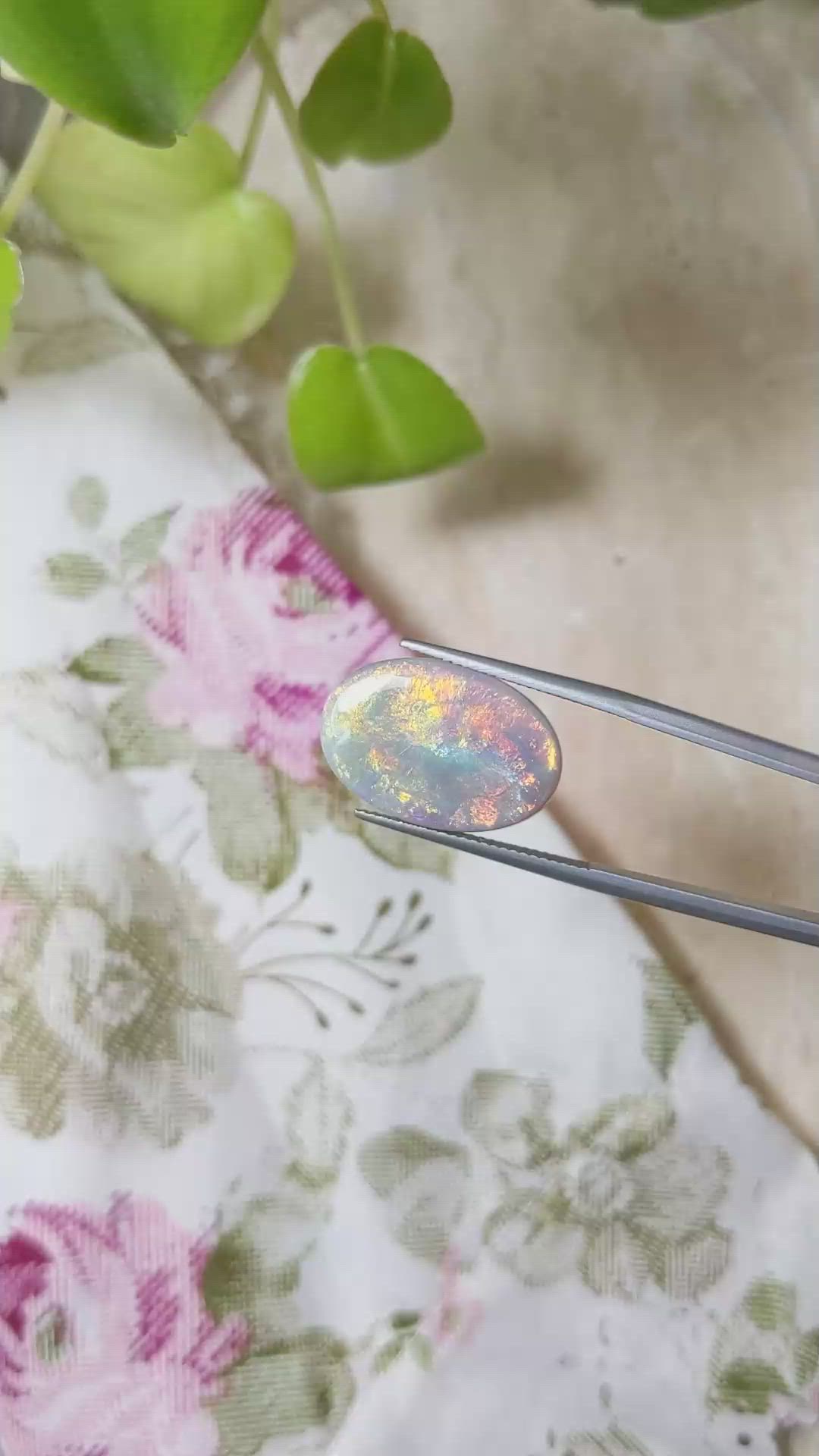 6.20 Ct. Cabochon Semi-Black Opal from Australia Size Video