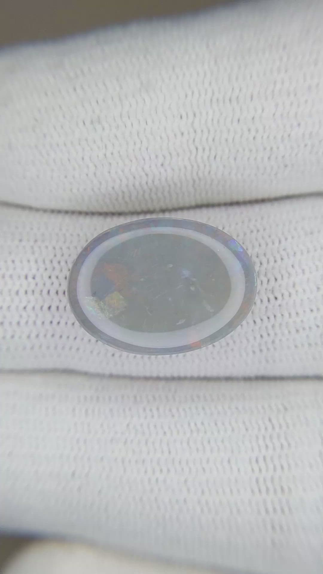 5.64 Ct. Cabochon Semi-Black Opal from Australia Size Video