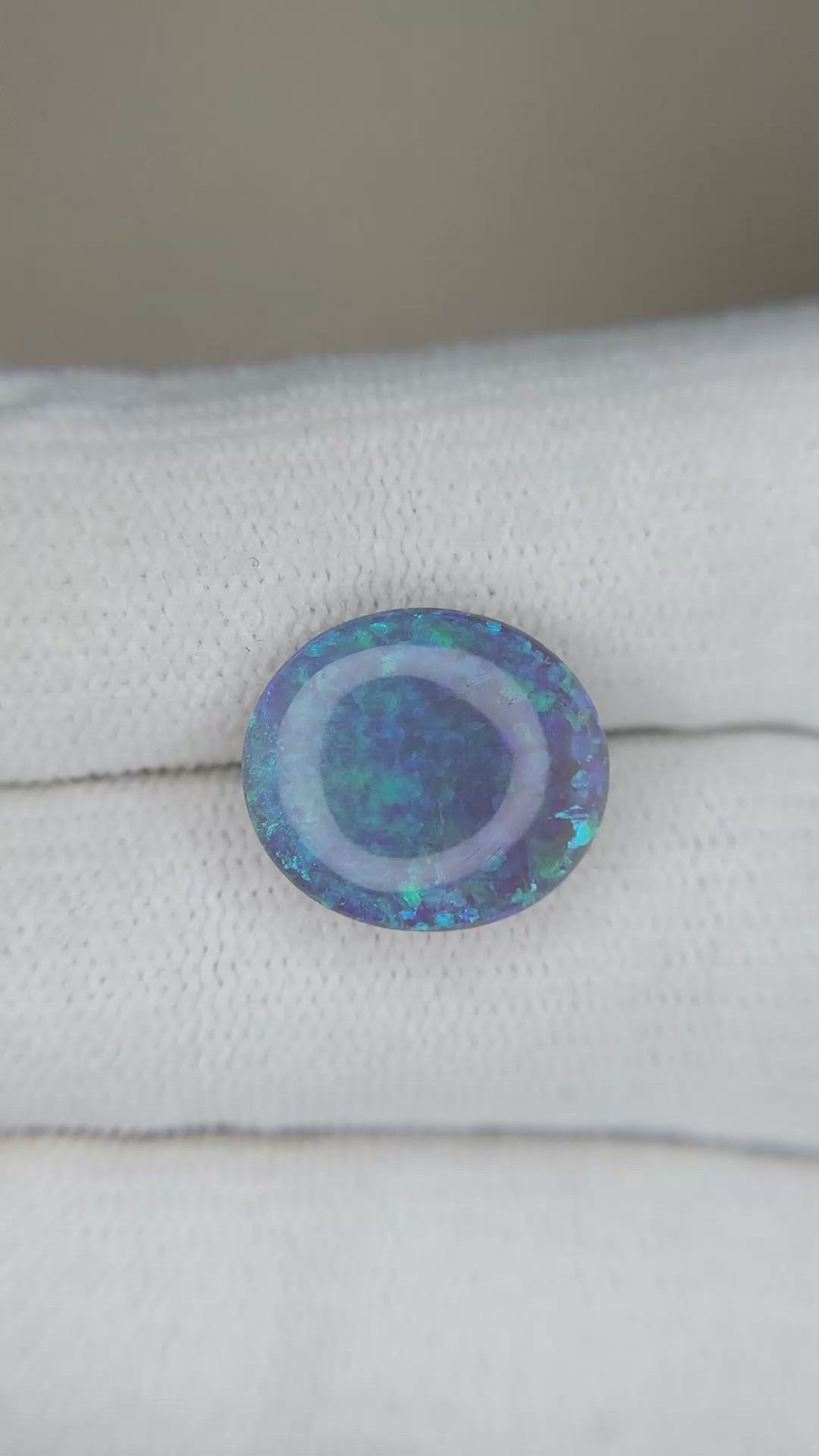 4.32 Ct. Cabochon Semi-Black Opal from Australia Size Video