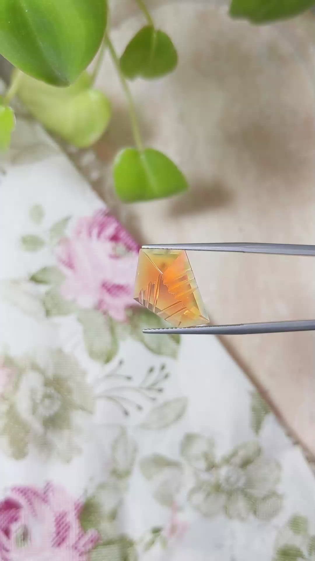 4.53 Ct. Fire Opal from Mexico Size Video