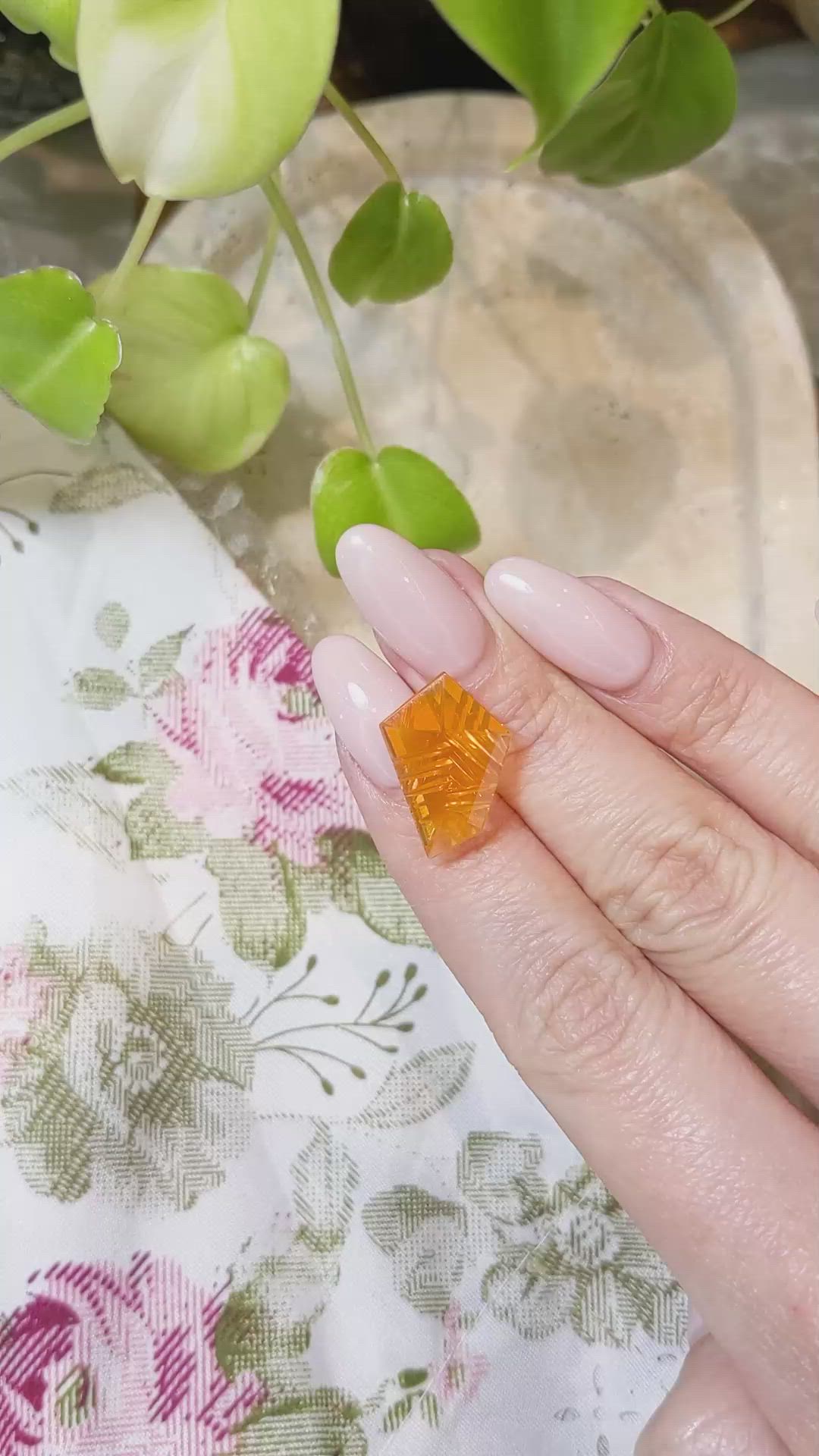 4.53 Ct. Fire Opal from Mexico Size Video