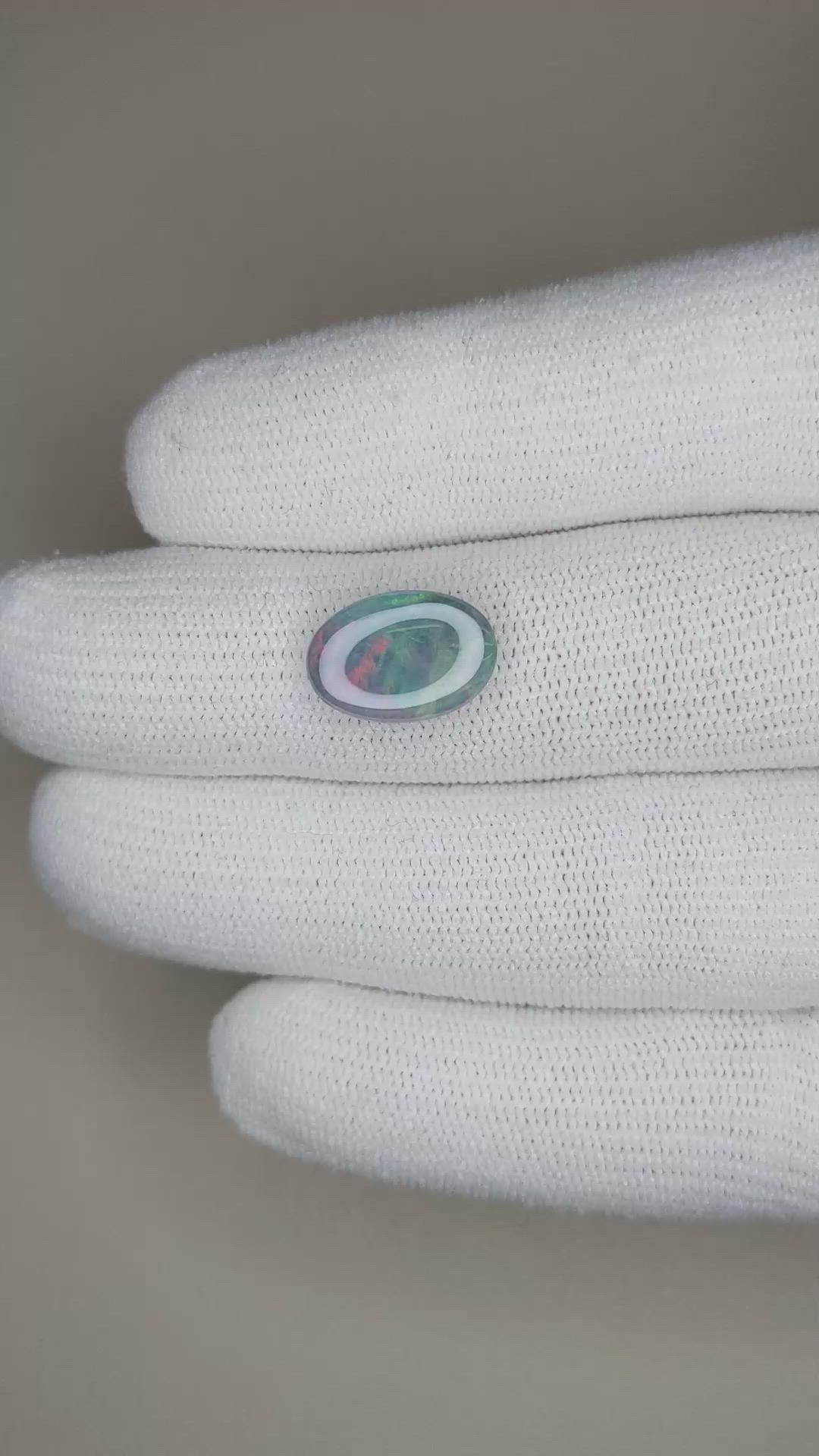 3.36 Ct. Cabochon Boulder Opal from Australia Size Video