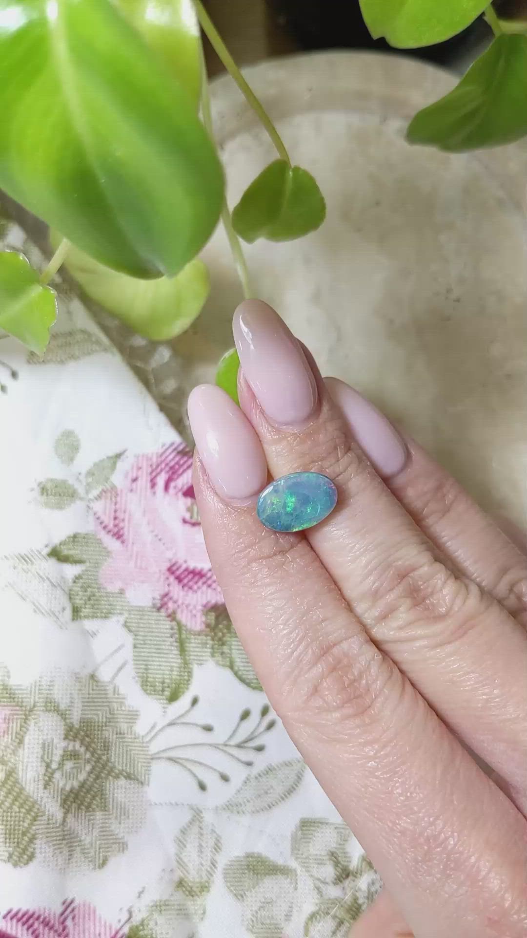 3.36 Ct. Cabochon Boulder Opal from Australia Size Video