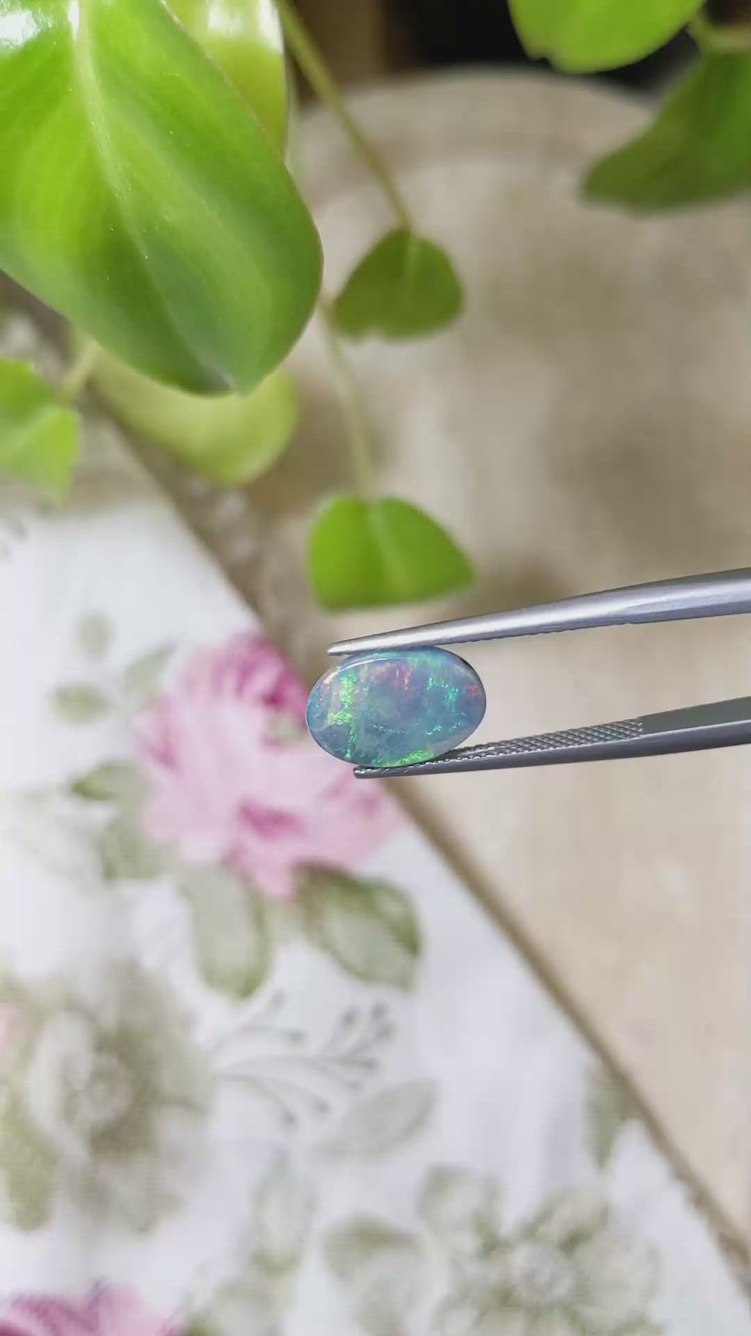 3.36 Ct. Cabochon Boulder Opal from Australia Size Video