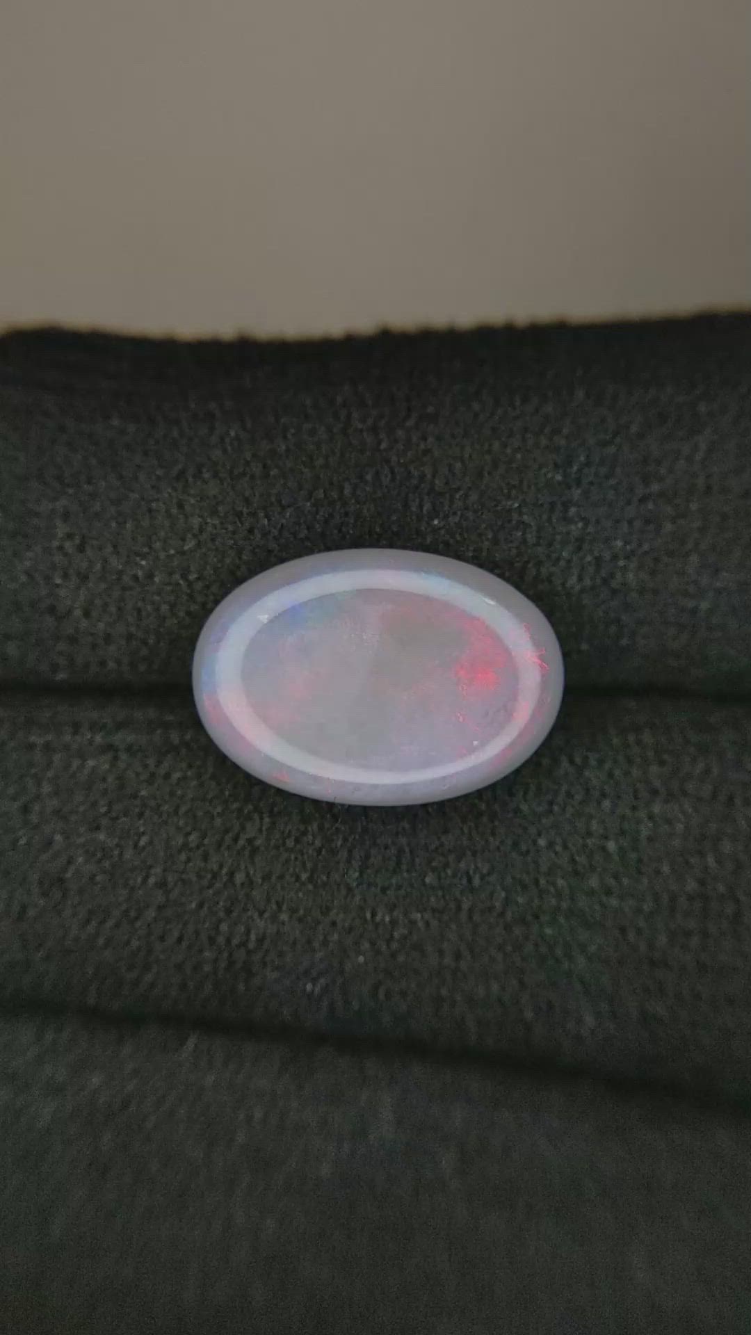 3.18 Ct. Cabochon White Opal from Australia Size Video