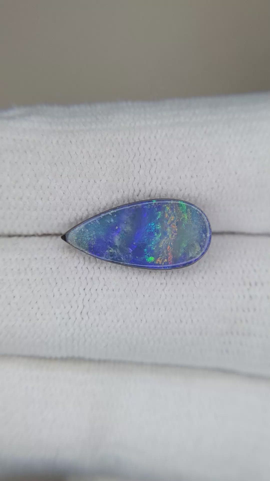3.22 Ct. Cabochon Boulder Opal from Australia Size Video