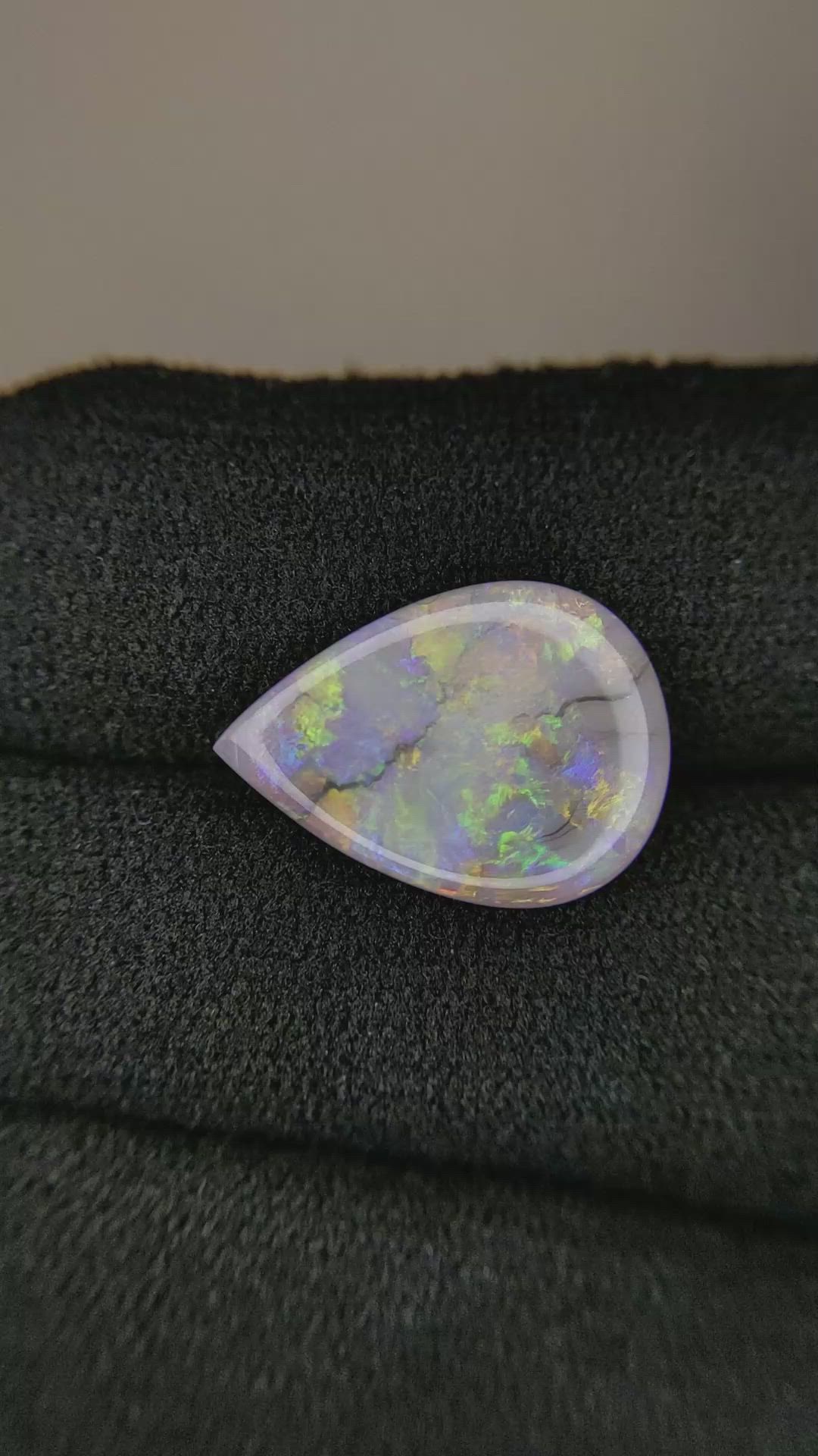 2.98 Ct. Cabochon Boulder Opal from Australia Size Video