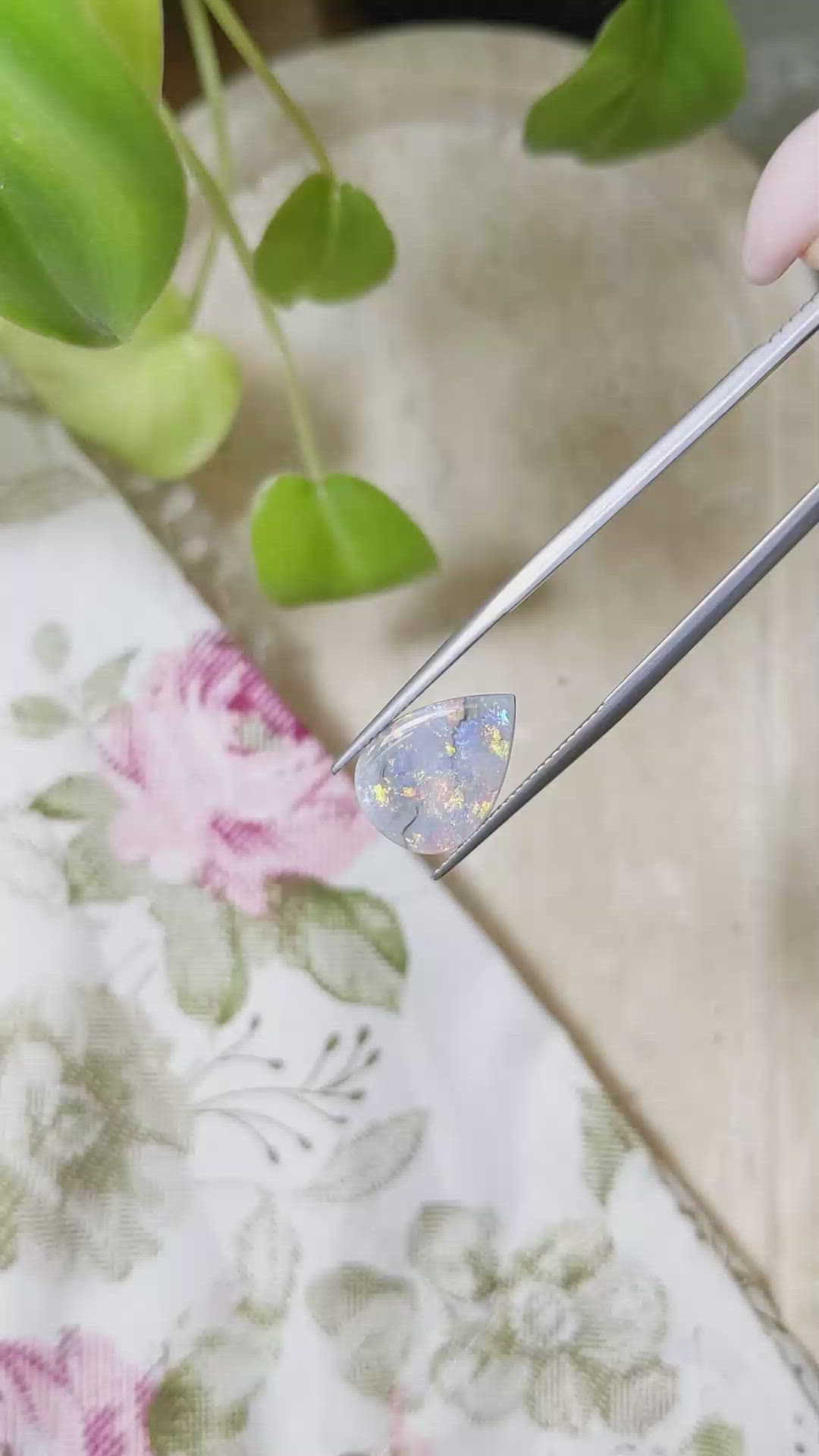 2.98 Ct. Cabochon Boulder Opal from Australia Size Video